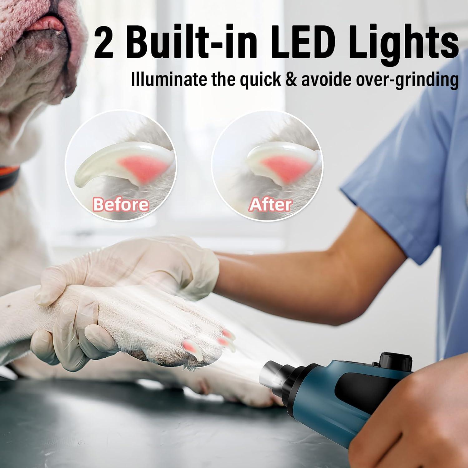 Molinillo de Uñas Eléctrico Casfuy N90 6 Velocidades LED