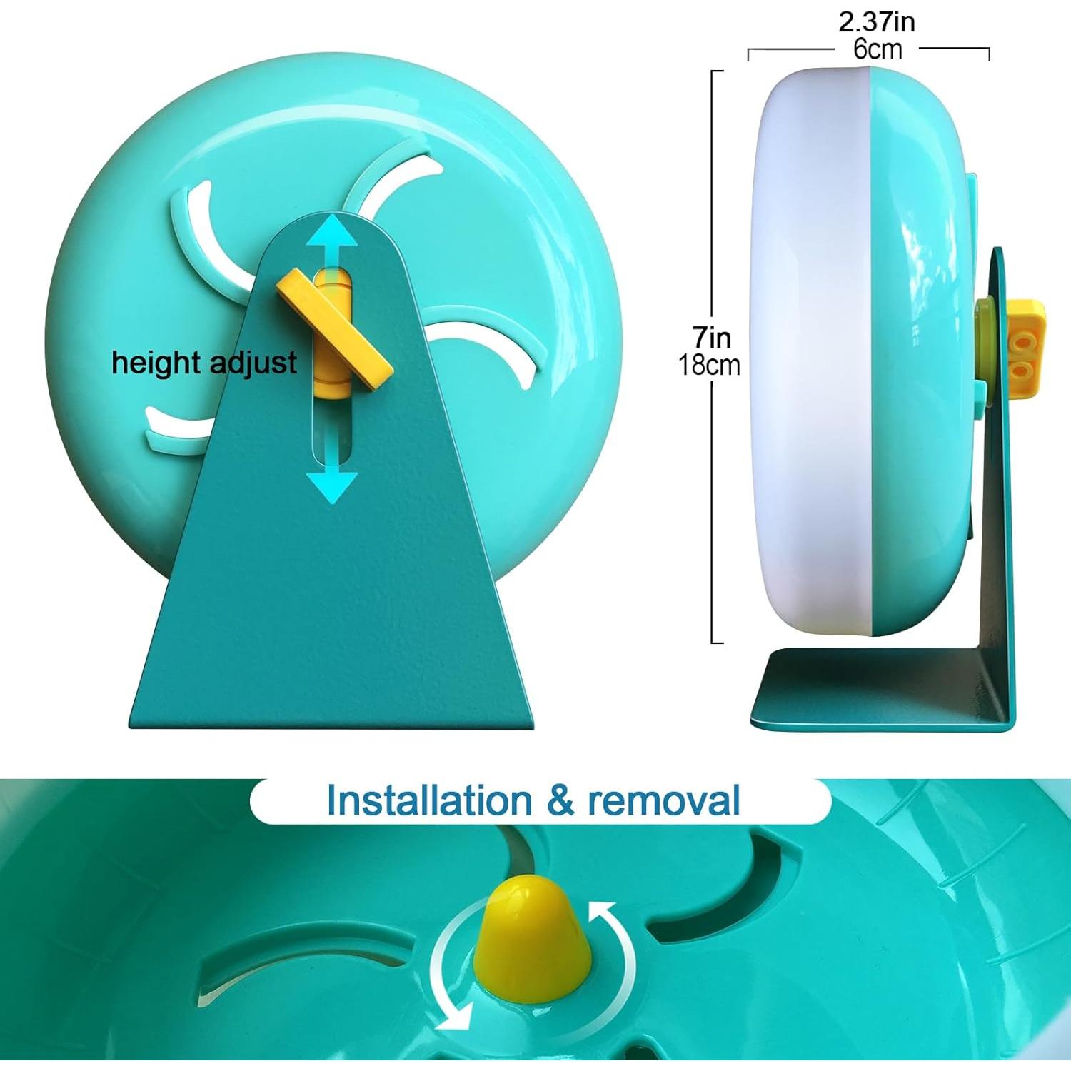 Rueda Silenciosa para Hámster 7" Azul A - lazYYzal