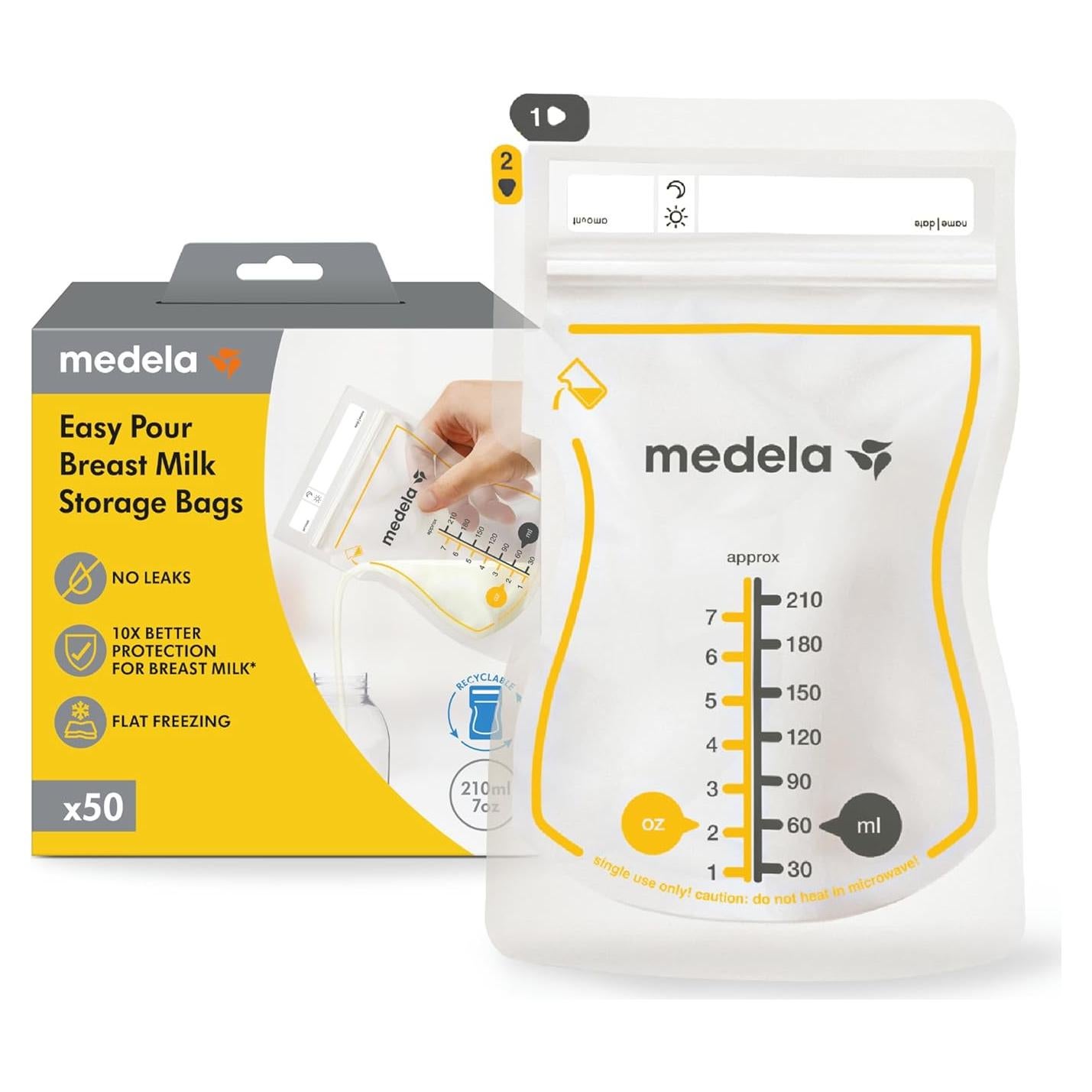 Bolsas de Almacenamiento de Leche Materna Medela Easy Pour 50 Unidades 210ml