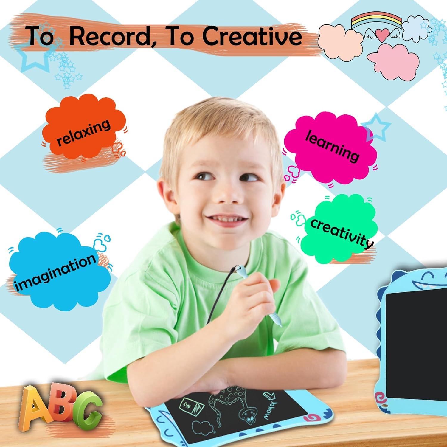 Tableta de Escritura LCD Decute 21.6cm Dinosaurio Azul