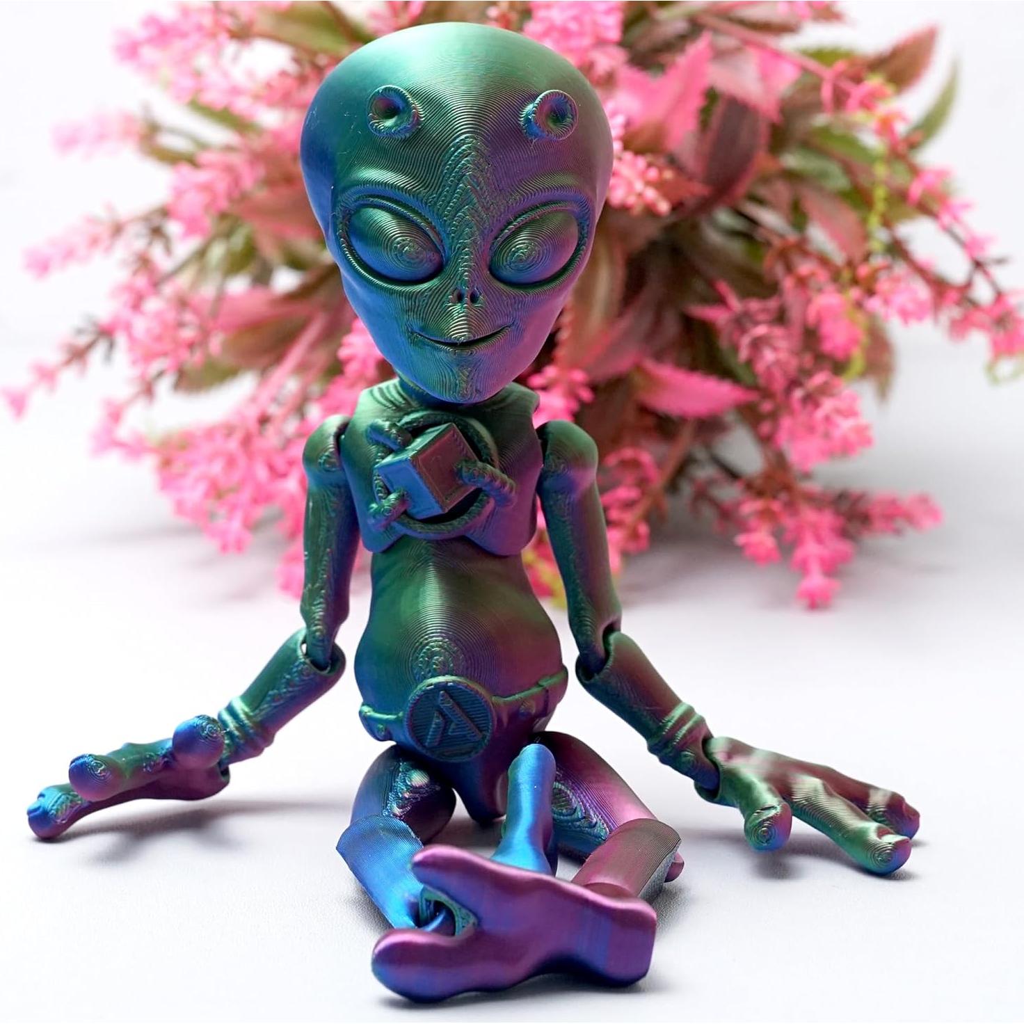 Modelo Alienígena 3D LUYU Juguete Antiestrés RGB 10cm