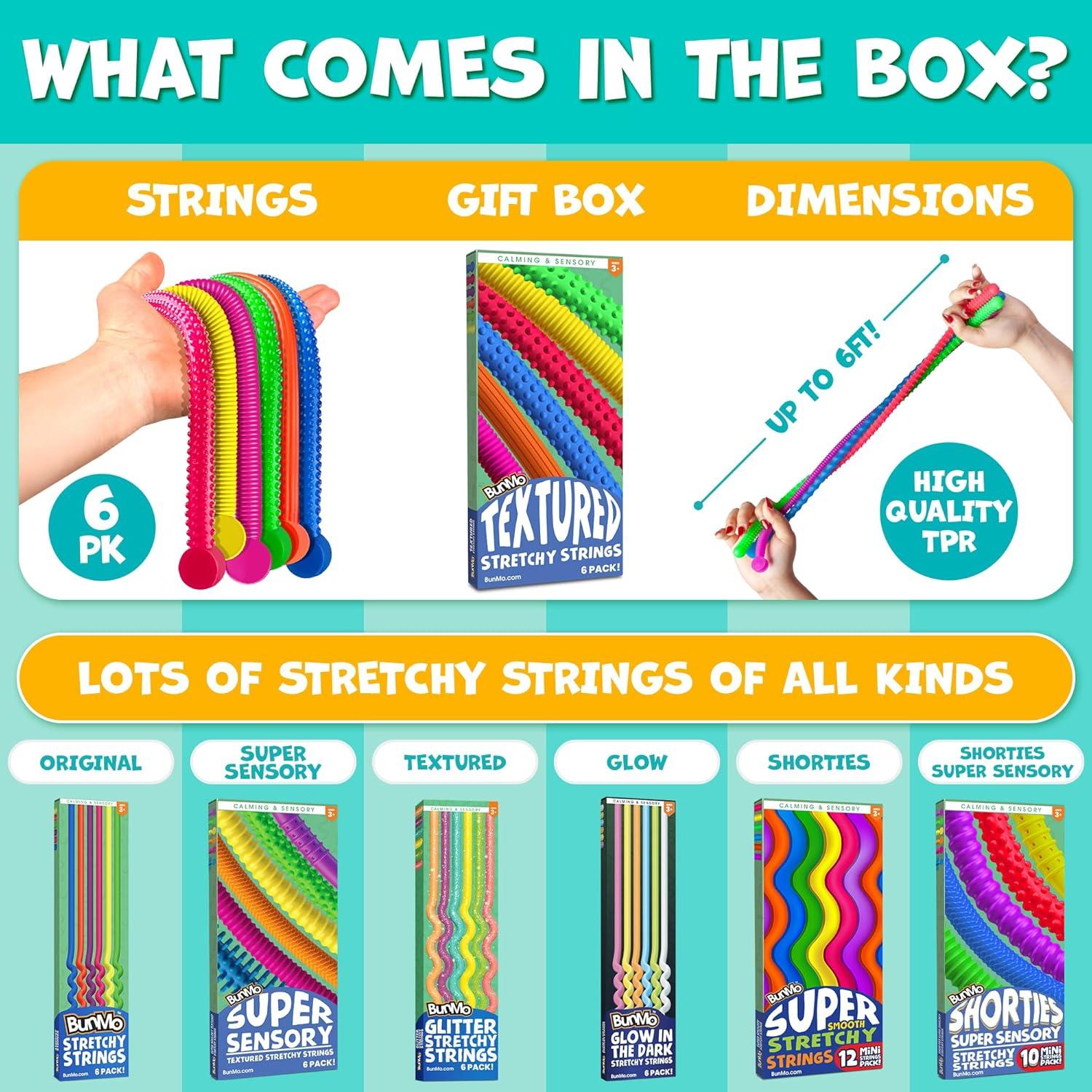 Rellenos de Calcetín Sensoriales BunMo - Paquete de 6 Texturizados