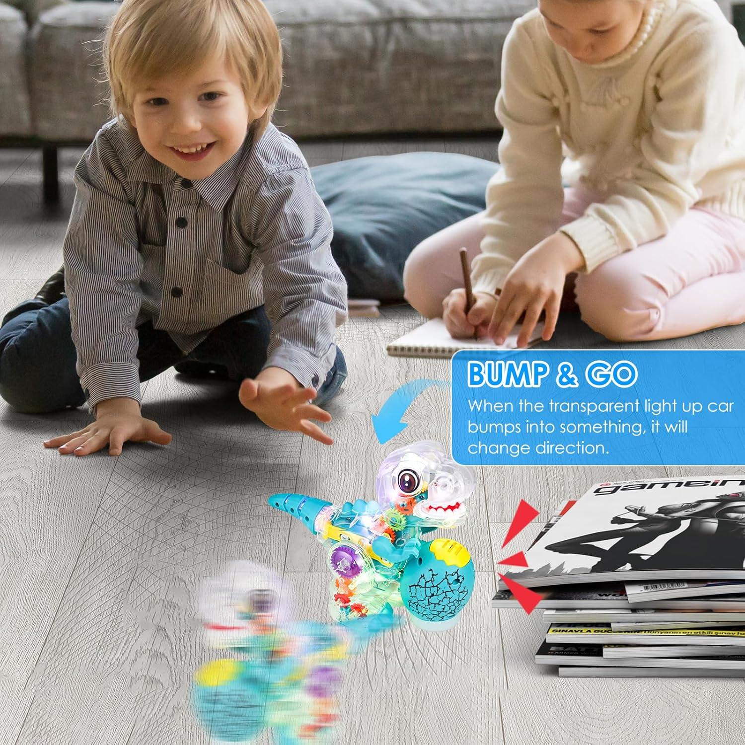 Juguete Dinosaurio Iluminado ZHFUYS con Engranajes Coloridos