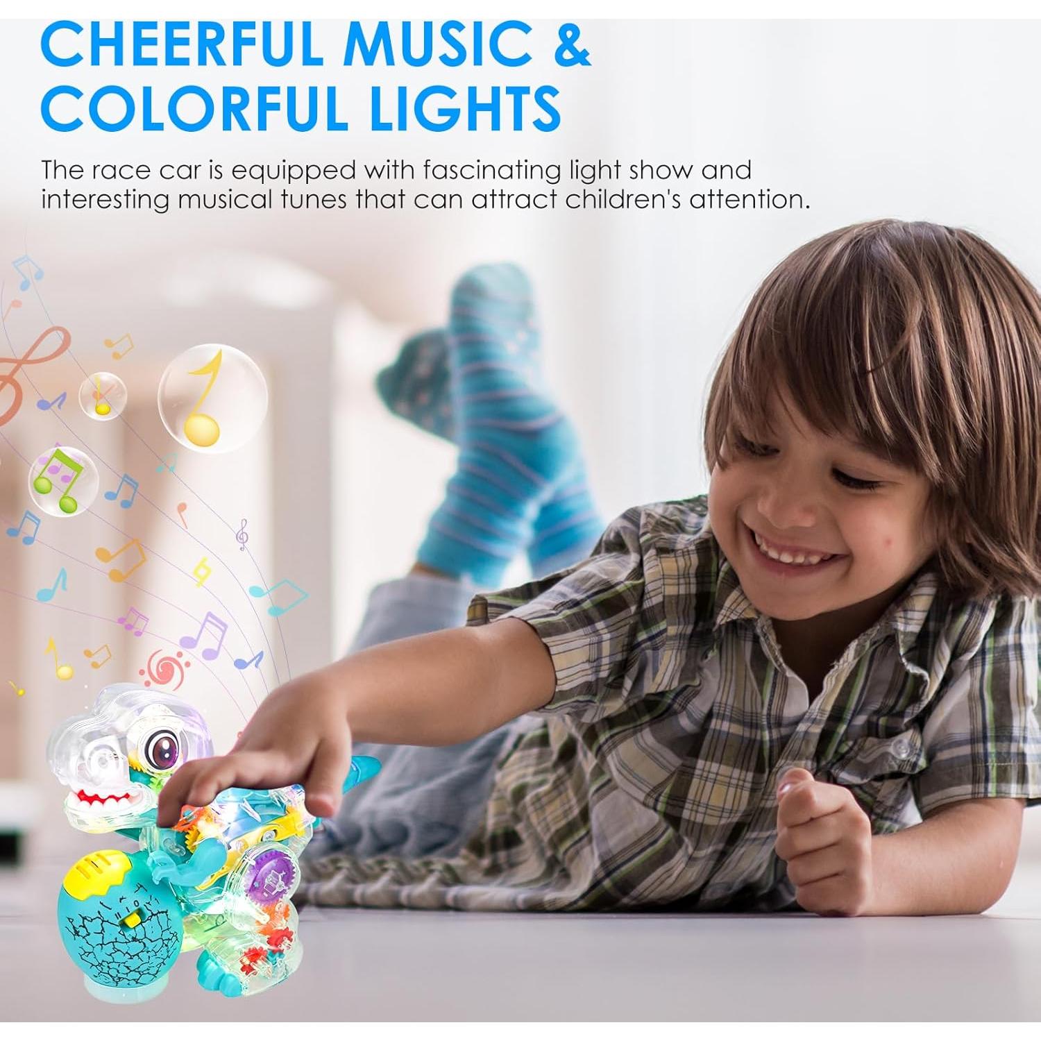 Juguete Dinosaurio Iluminado ZHFUYS con Engranajes Coloridos