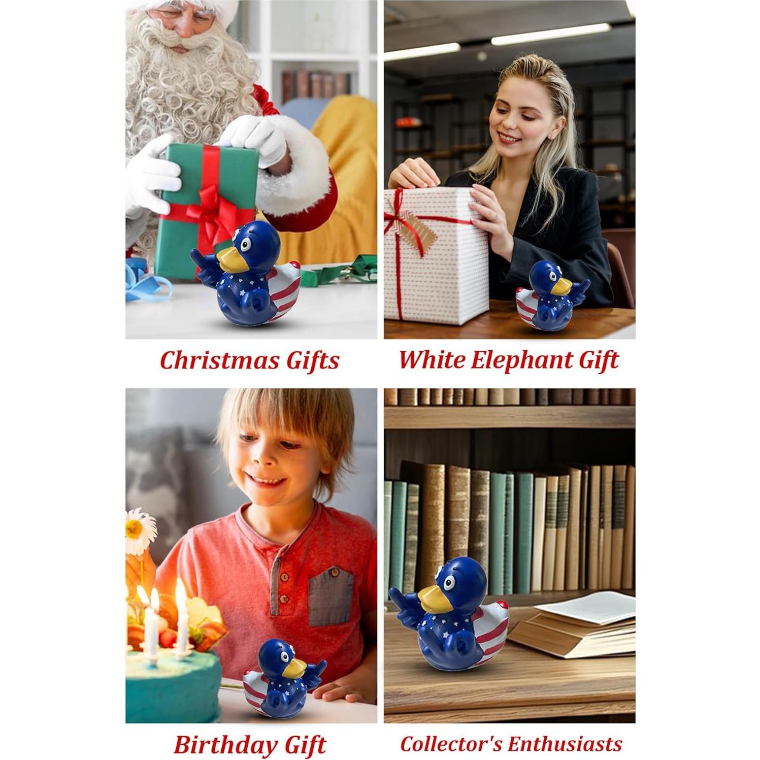 Pato de Goma Goth Cyberpunk Muhubaih 20x20x15 cm Azul