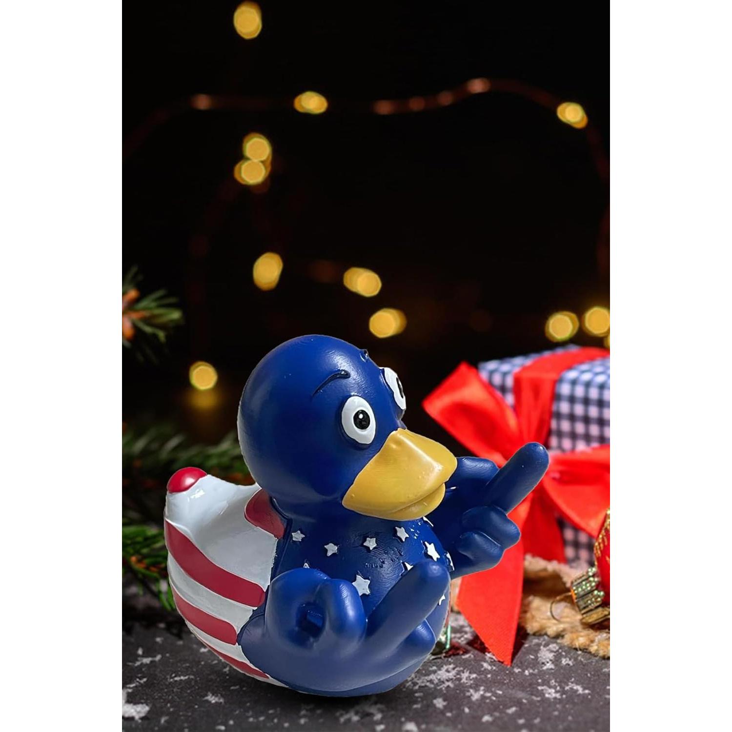 Pato de Goma Goth Cyberpunk Muhubaih 20x20x15 cm Azul