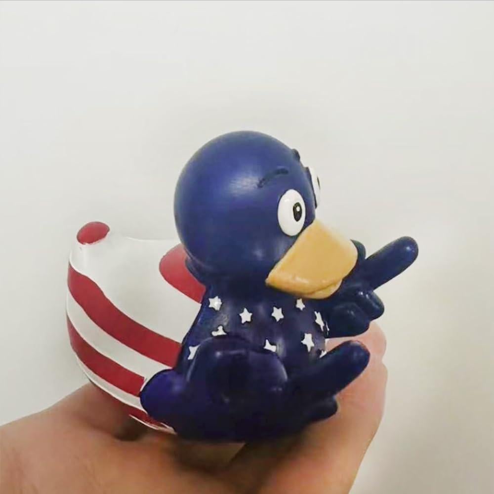 Pato de Goma Goth Cyberpunk Muhubaih 20x20x15 cm Azul