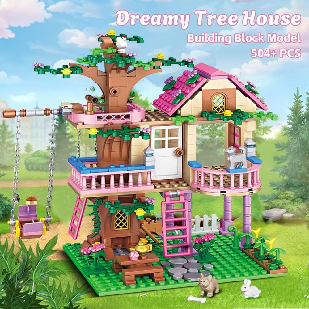 Conjunto de Construcción Casa del Árbol Soñador Jieyang 504 Piezas