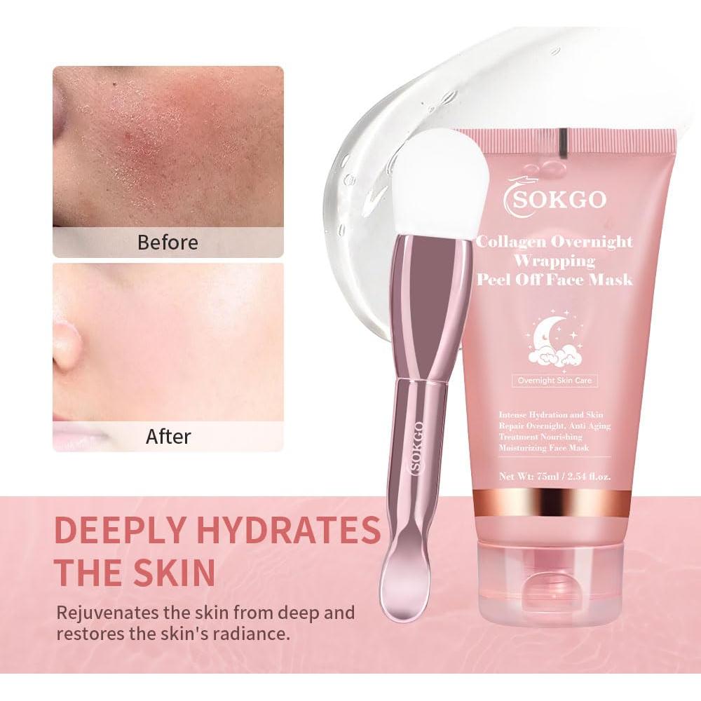 Mascarilla Nocturna de Colágeno Sokgo - Hidratación Intensiva 132g