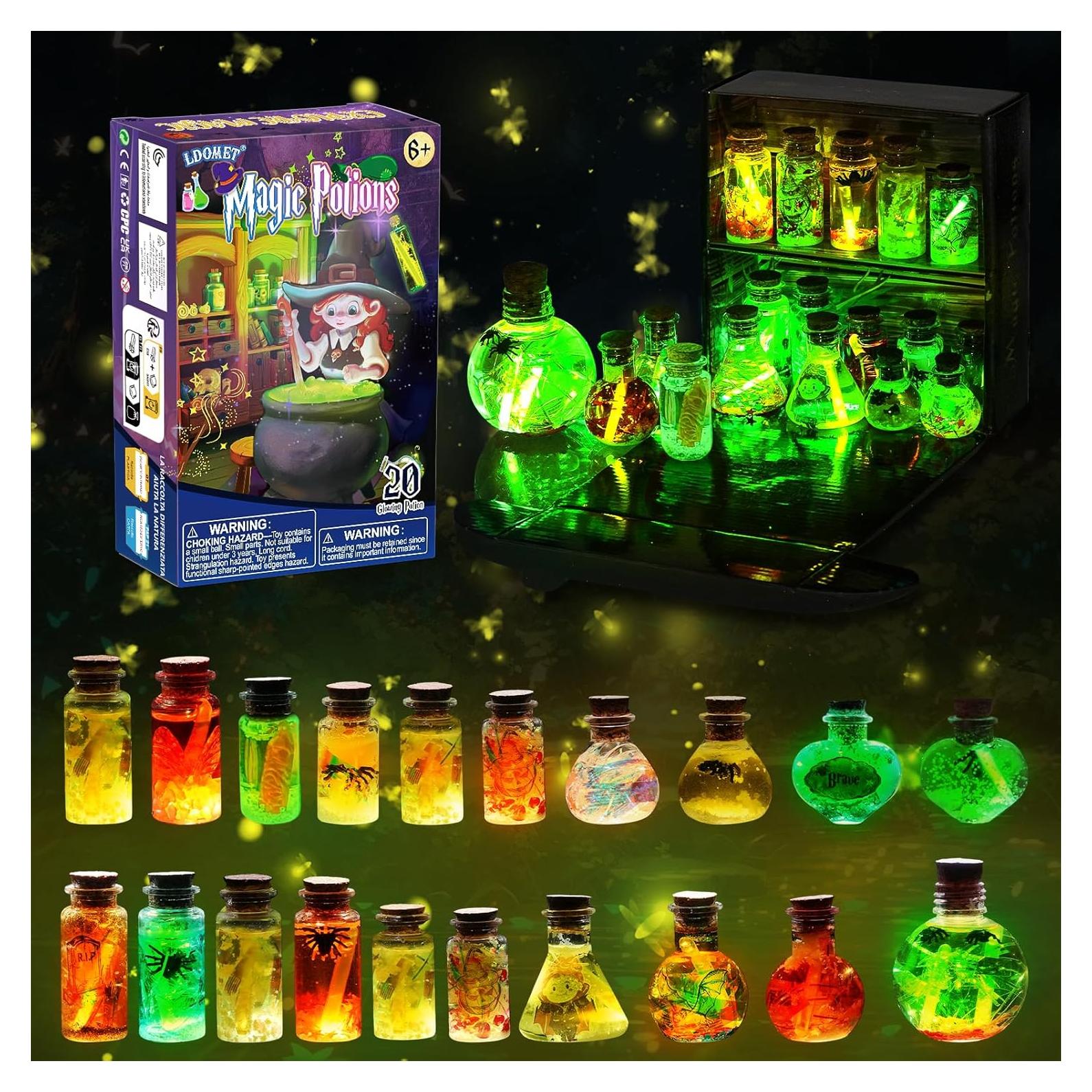 Kit de Manualidades de Pociones Mágicas LDOMET - 20 Botellas Brillantes