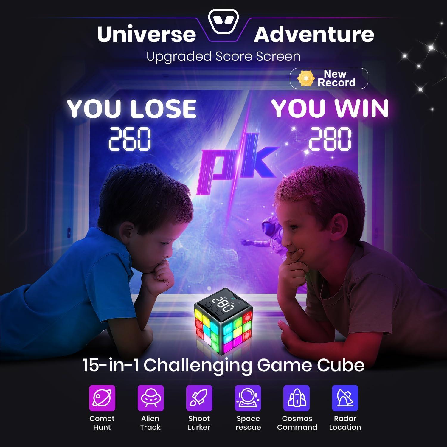 Cubo de Juego Portátil Recargable Xinbeiya - 15 Juegos para Niños 6-14 Años