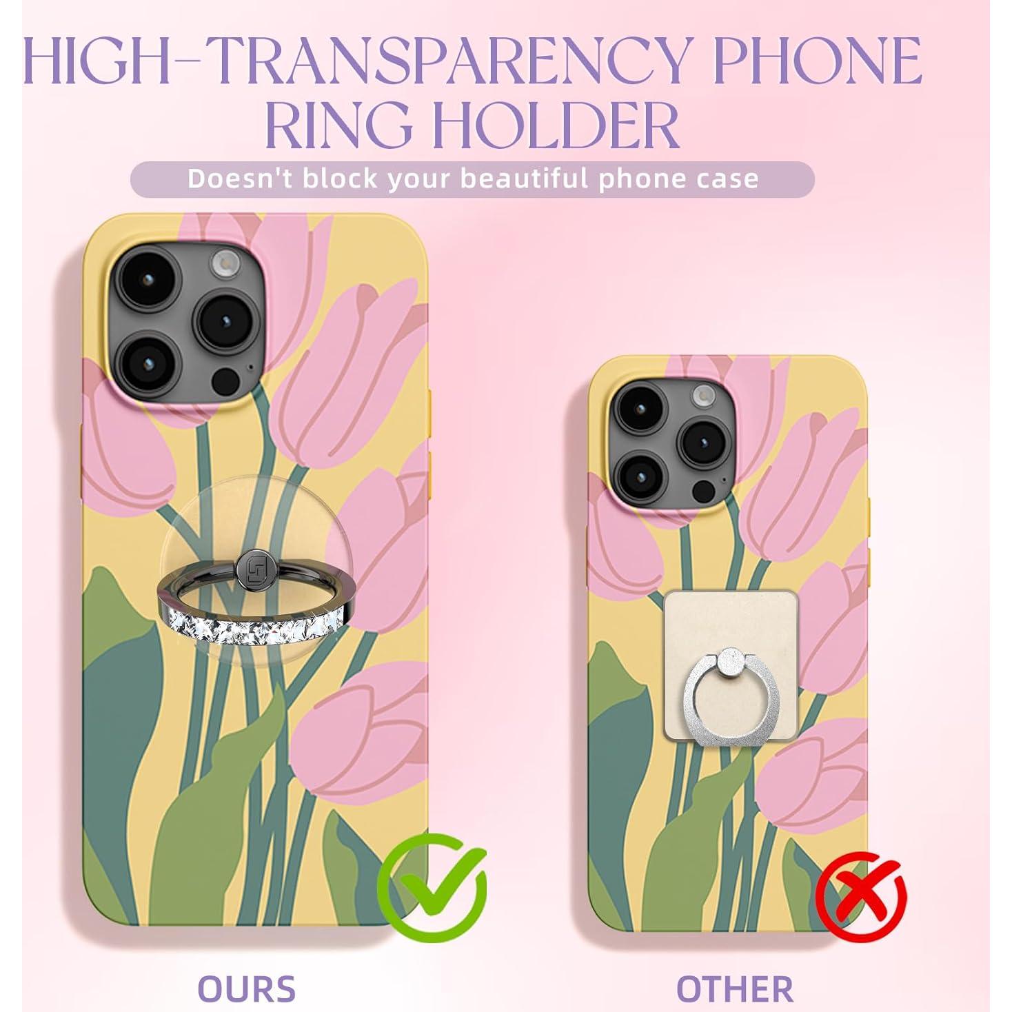 Soporte de Anillo para Teléfono Jsoerpay 2 Pcs Transparente