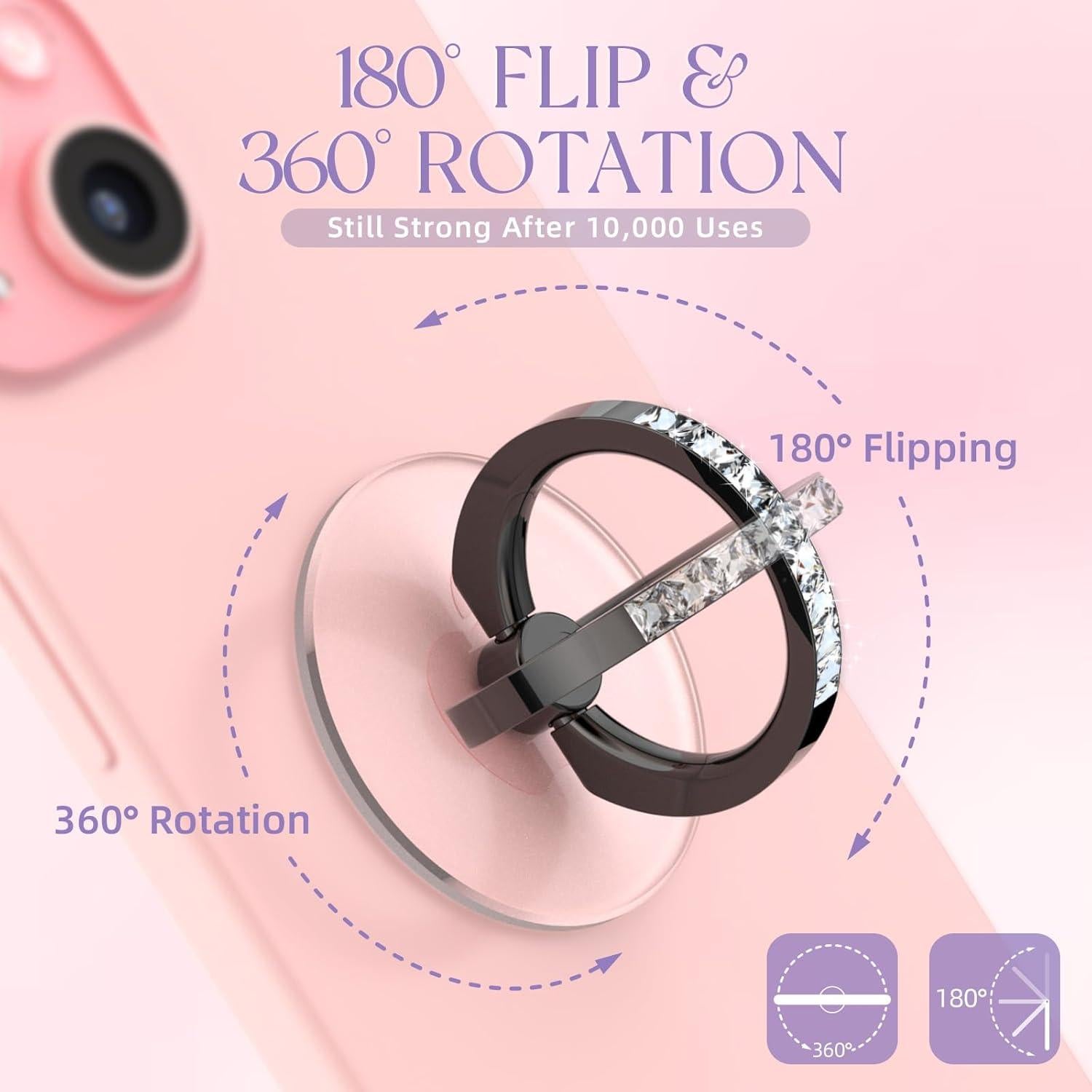 Soporte de Anillo para Teléfono Jsoerpay 2 Pcs Transparente