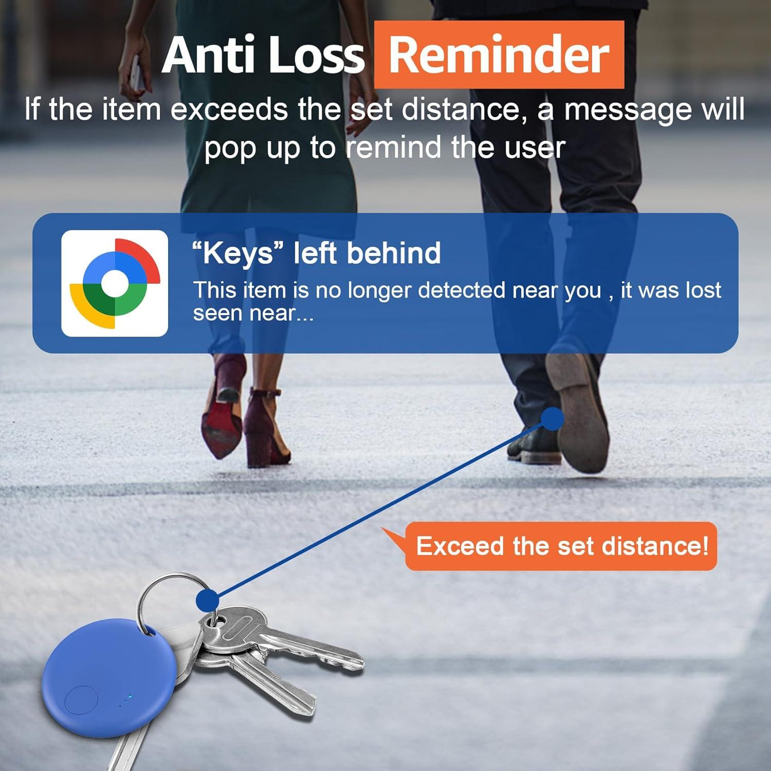 Etiquetas de Rastreo Bluetooth LocGuaxrd 4 Pack Android Azul