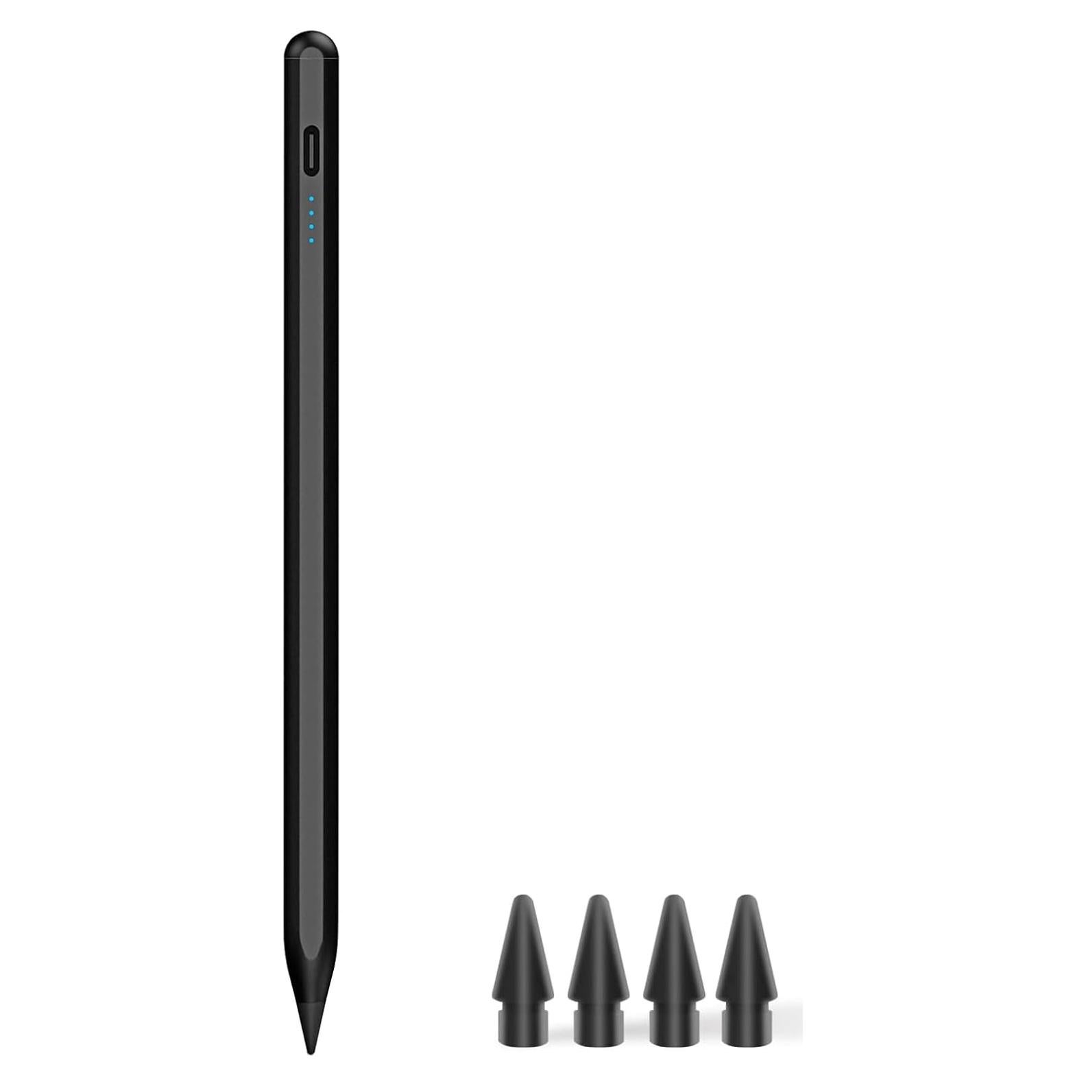 Lápiz Stylus DOGAIN para iPad 2018-2025, Carga Tipo C, Negro