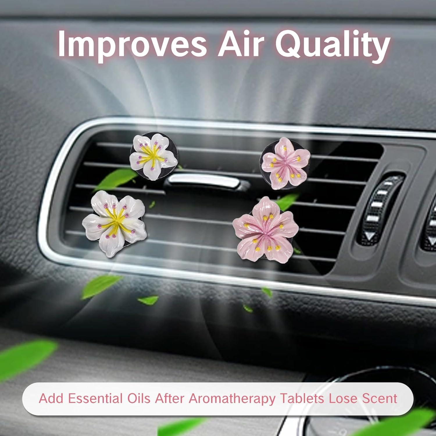 Clips Ambientador para Aire de Coche NIIIYTYB 6 Pcs Hibisco