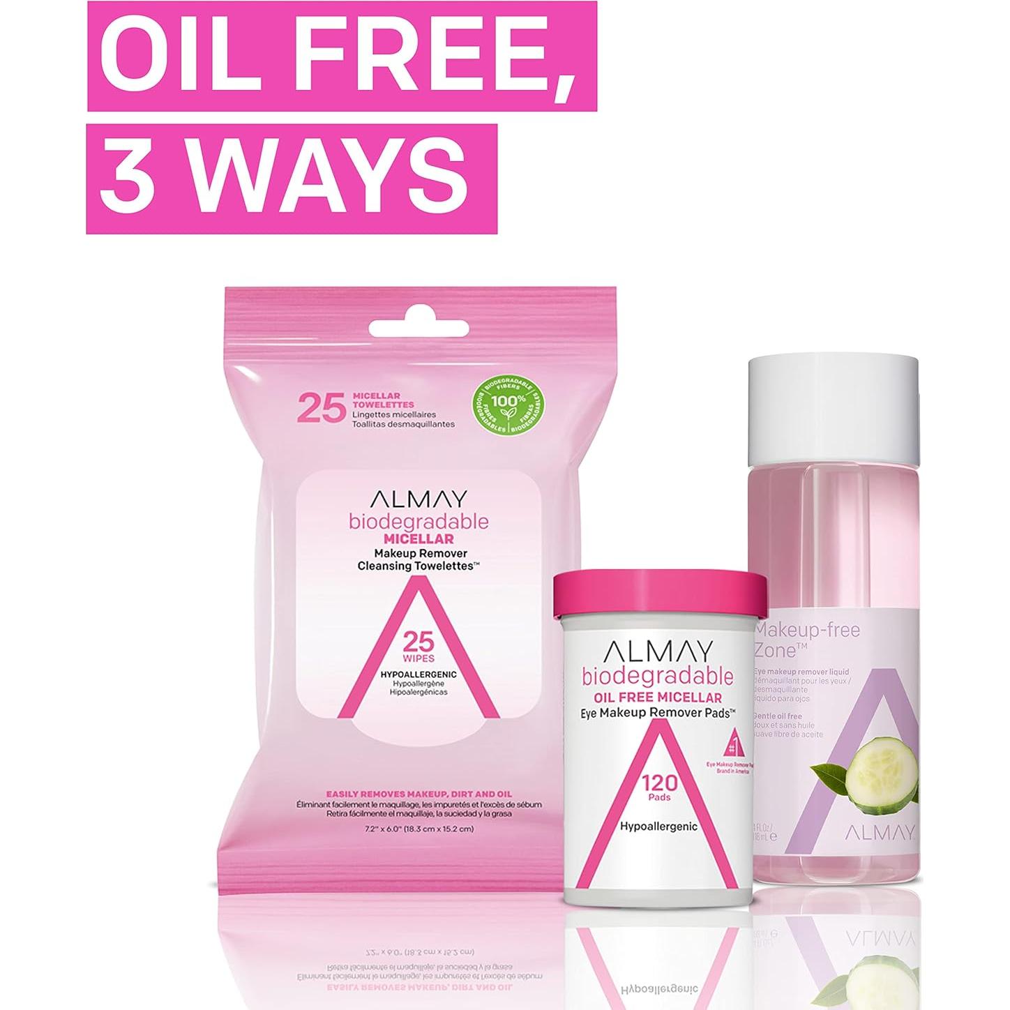 Almay Almohadillas Desmaquillantes Biodegradables 80 Unidades