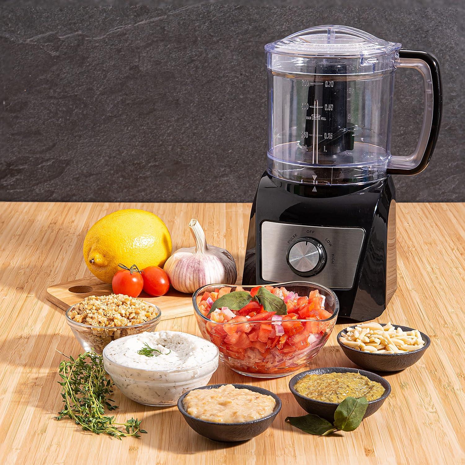 Procesador de Alimentos Mini Moss & Stone 3 Tazas 300W Negro