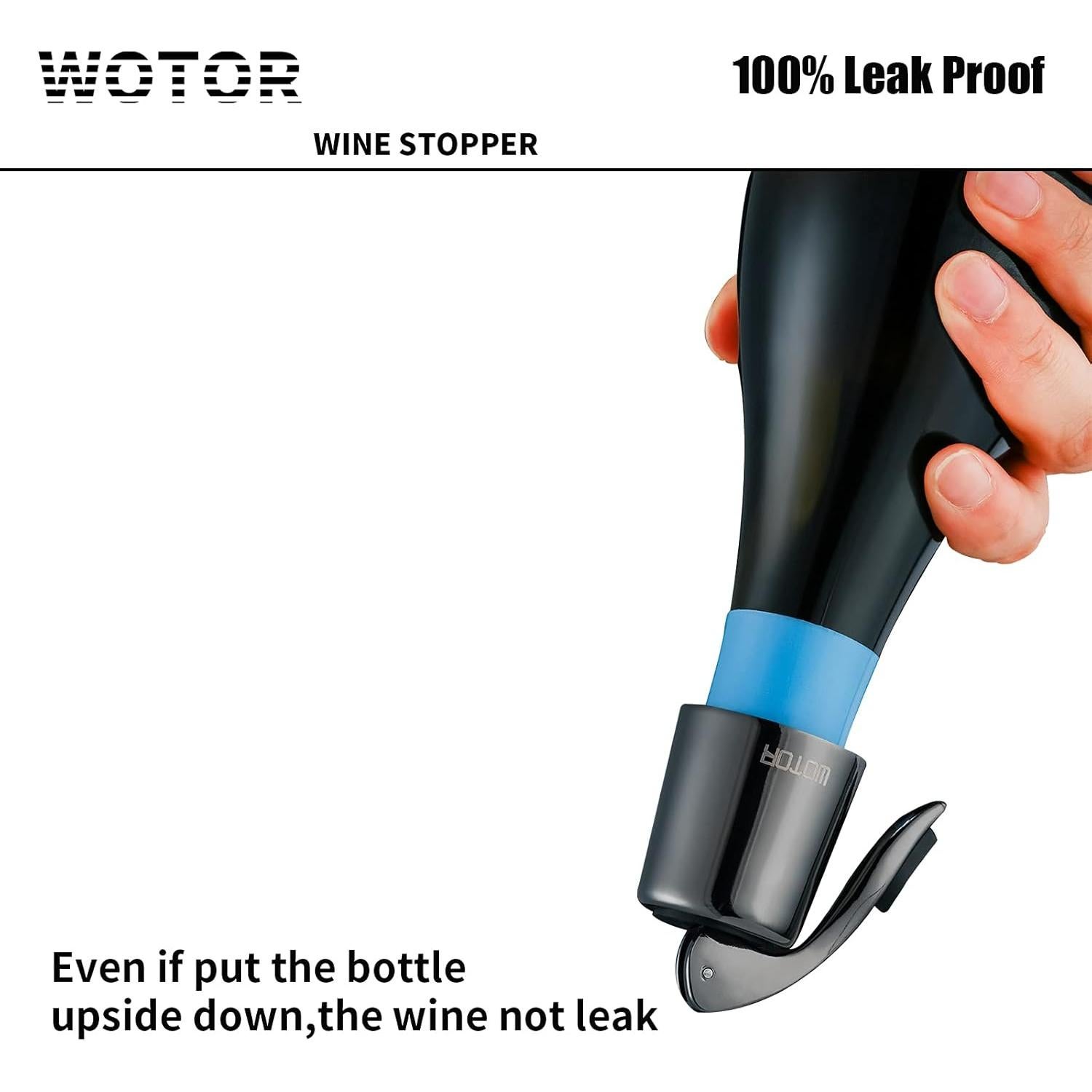 Tapones de Vino Reutilizables Acero Inoxidable y Silicona - 2 Unidades