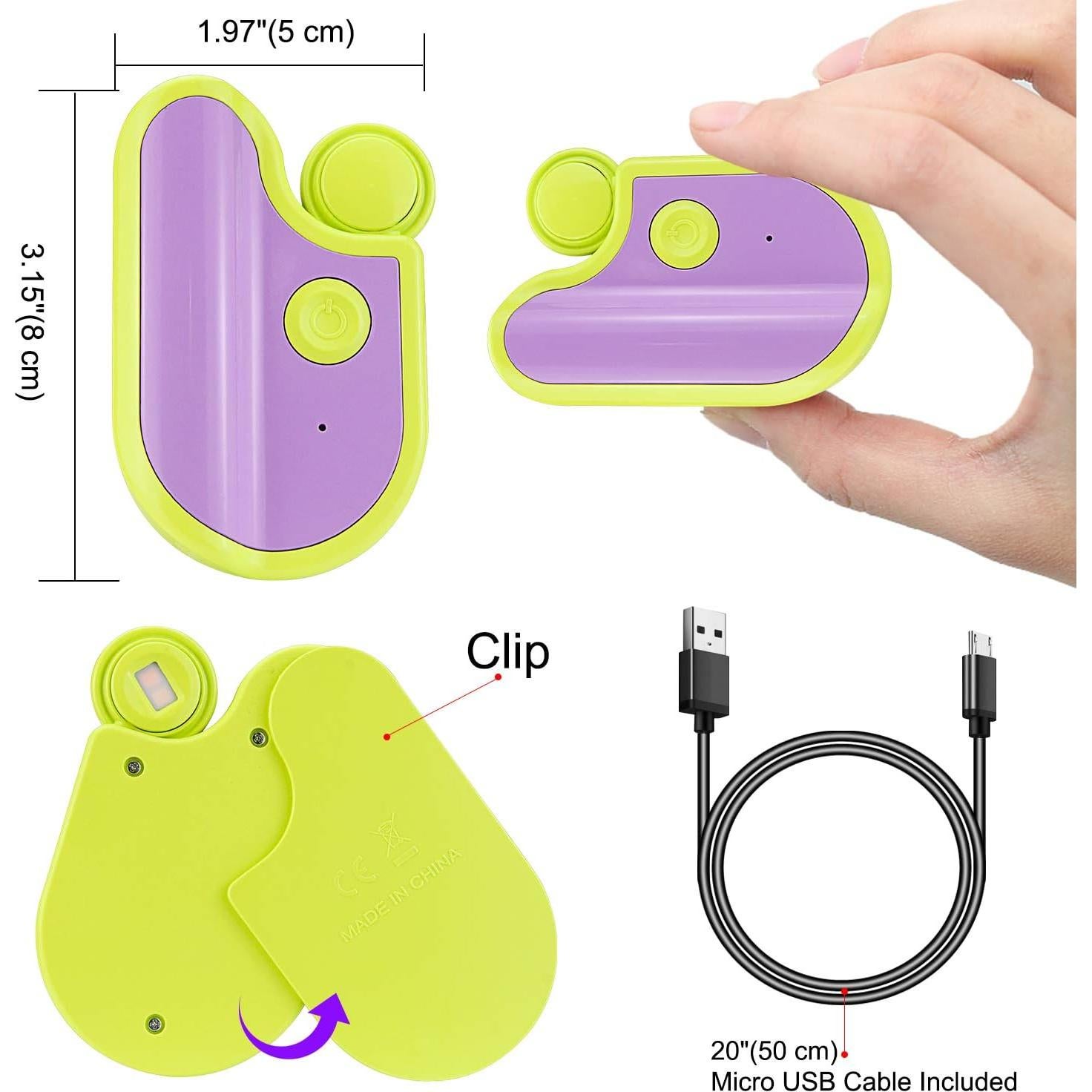 Luz de Lectura Recargable LUXSWAY Verde 3 Colores Ajustables