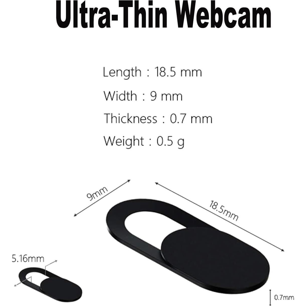 Cubierta deslizante para cámara de laptop CaseHQ - Paquete de 12