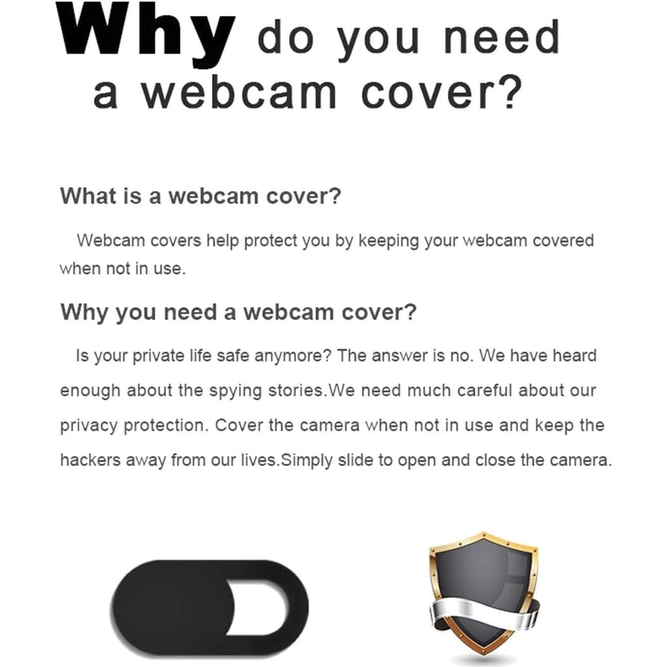 Cubierta deslizante para cámara de laptop CaseHQ - Paquete de 12