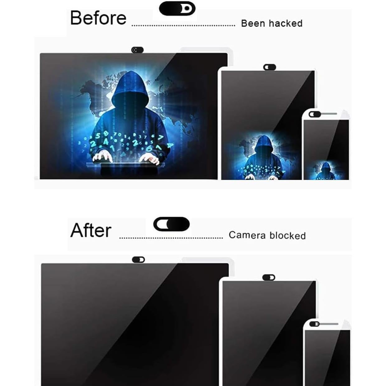 Cubierta deslizante para cámara de laptop CaseHQ - Paquete de 12