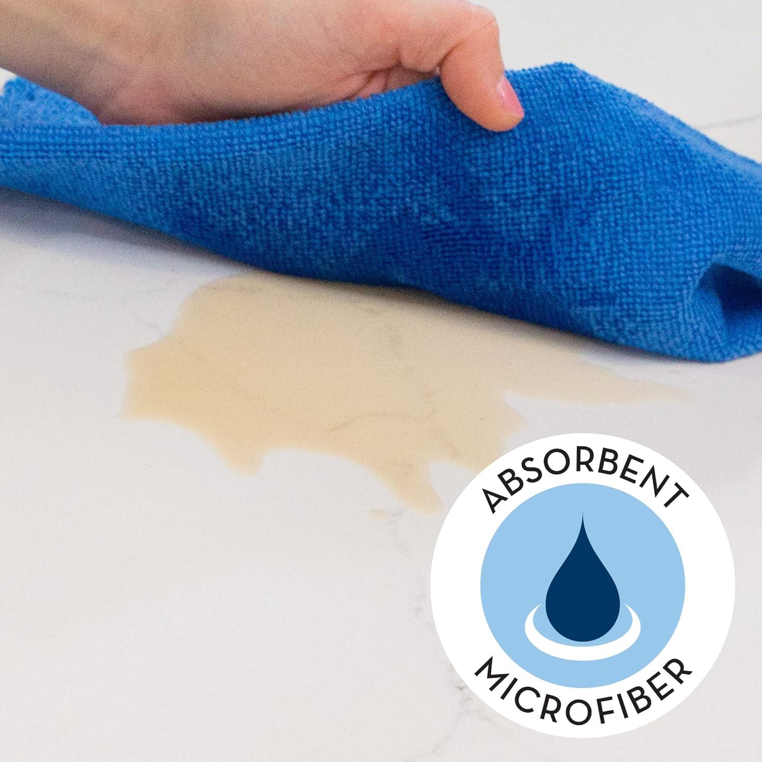 Paquete de 50 Paños de Microfibra S&T INC. 30x30 cm Azul