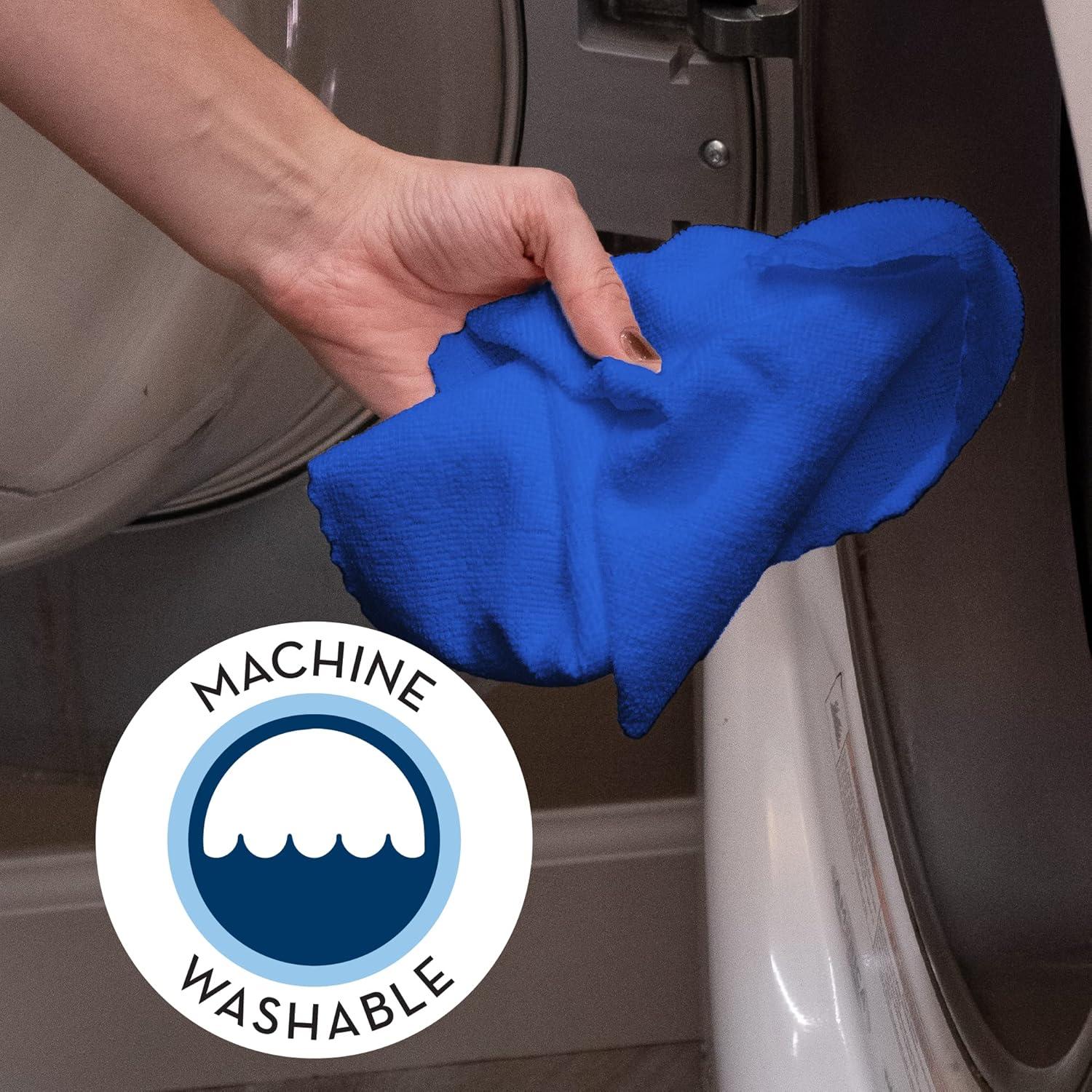 Paquete de 50 Paños de Microfibra S&T INC. 30x30 cm Azul