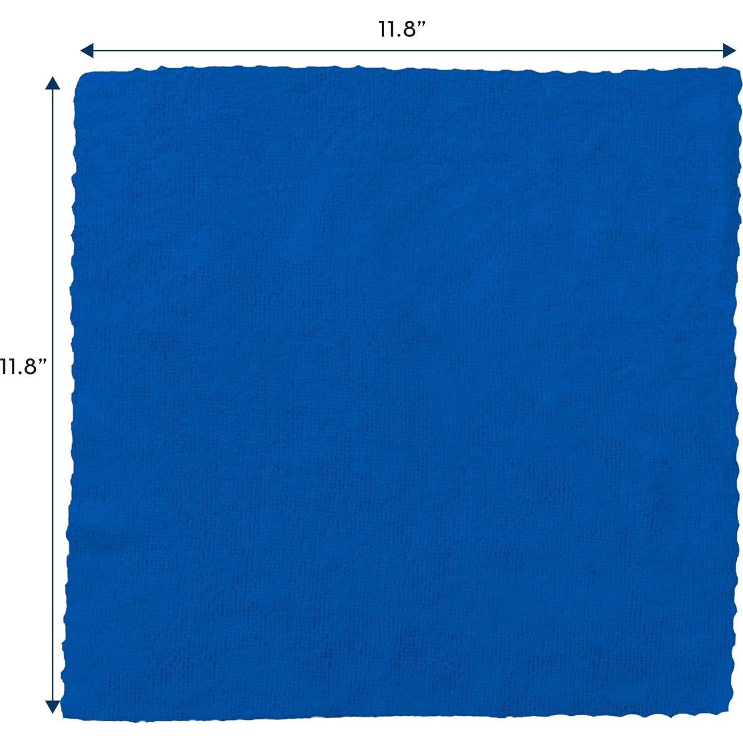 Paquete de 50 Paños de Microfibra S&T INC. 30x30 cm Azul
