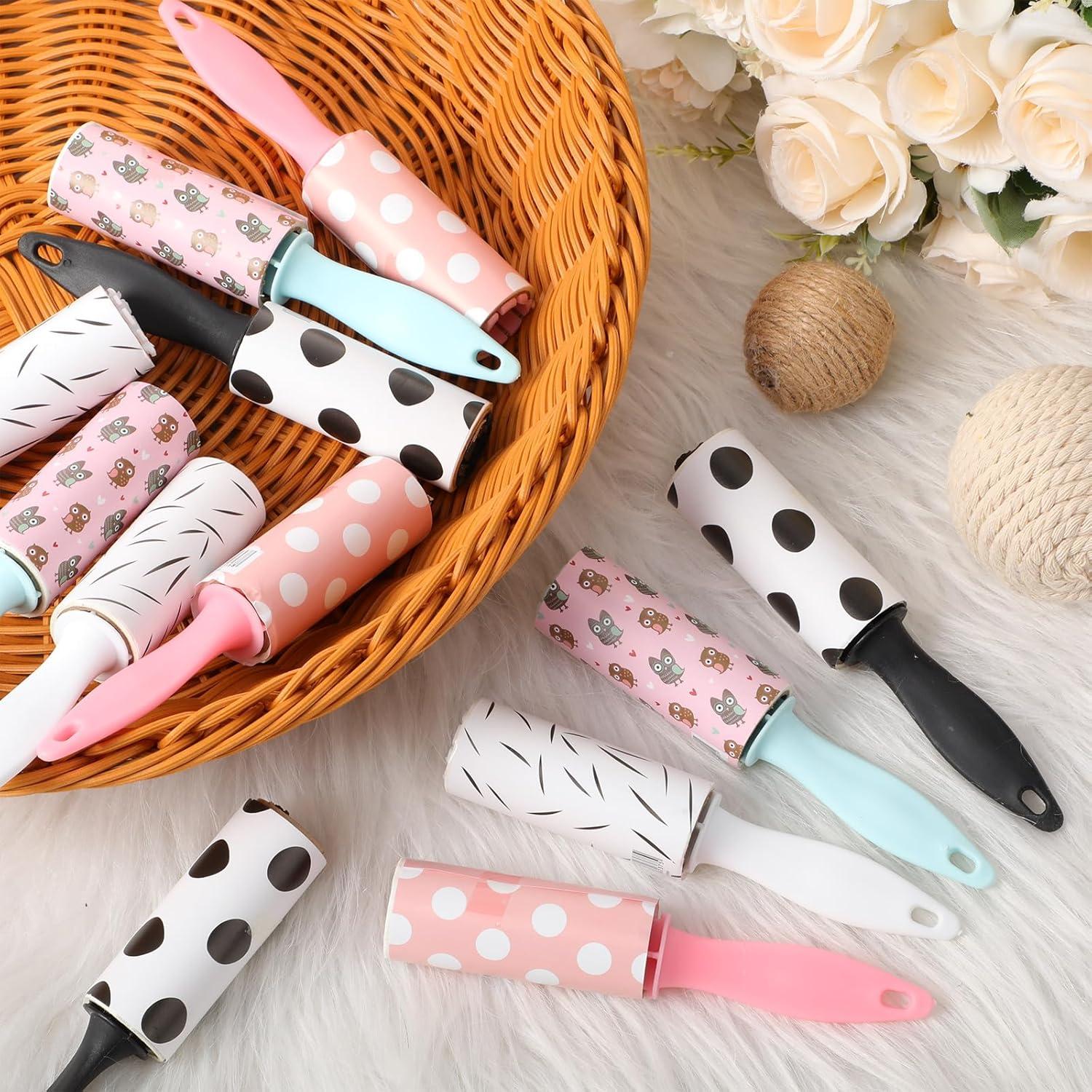 Hushee 12 Mini Rodillos Quitapelusas Adhesivos para Ropa