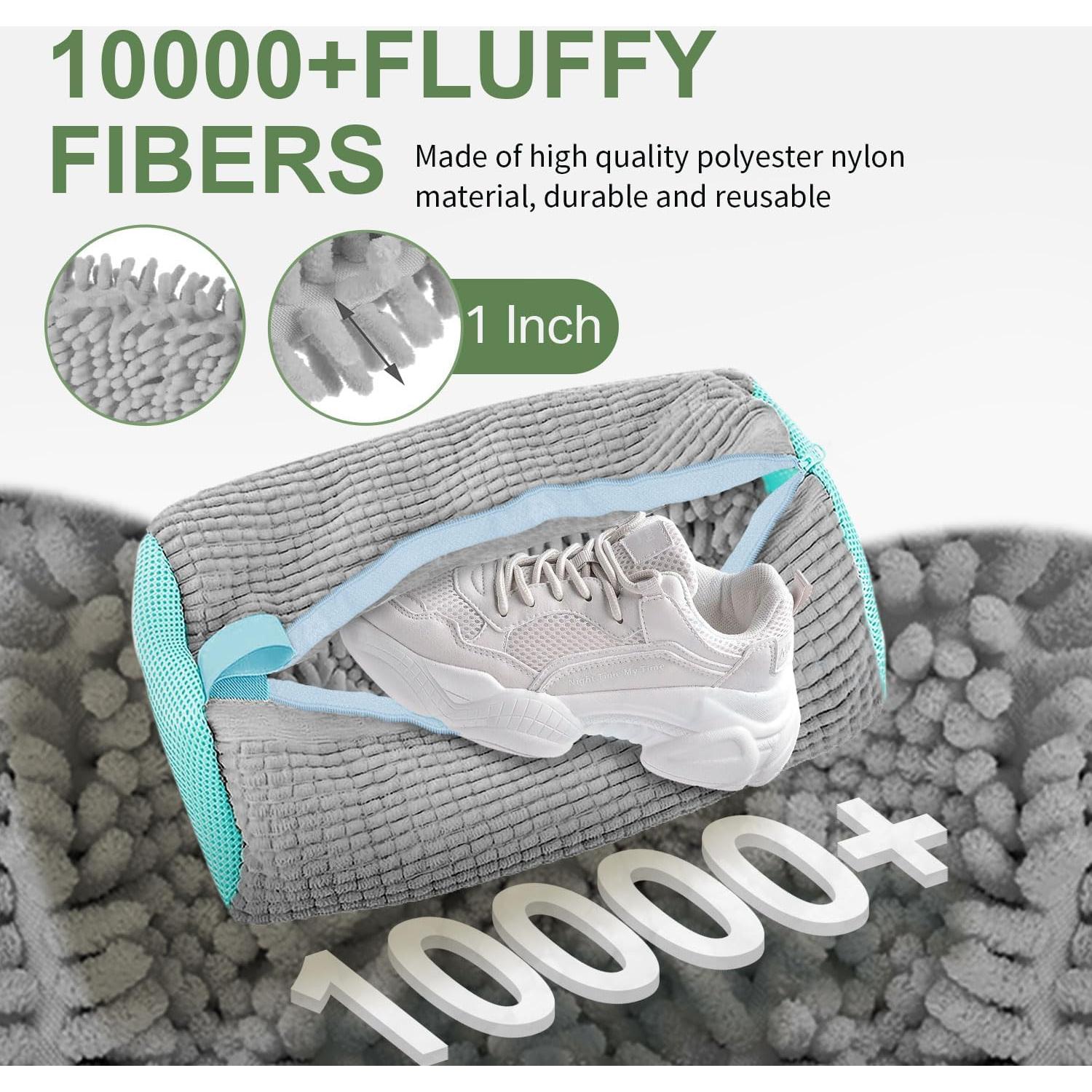 Bolsa de Lavado de Zapatos Aileway 2Pcs Gris 39x19cm