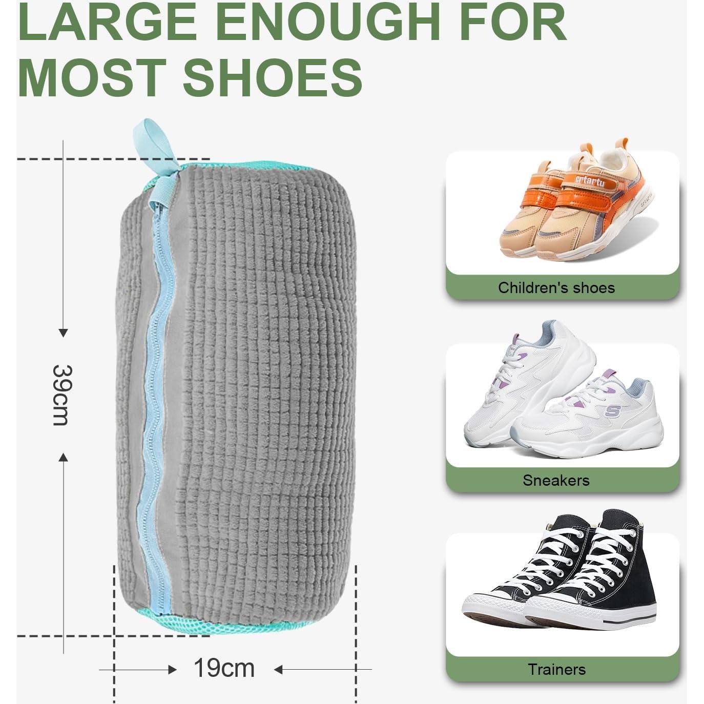 Bolsa de Lavado de Zapatos Aileway 2Pcs Gris 39x19cm