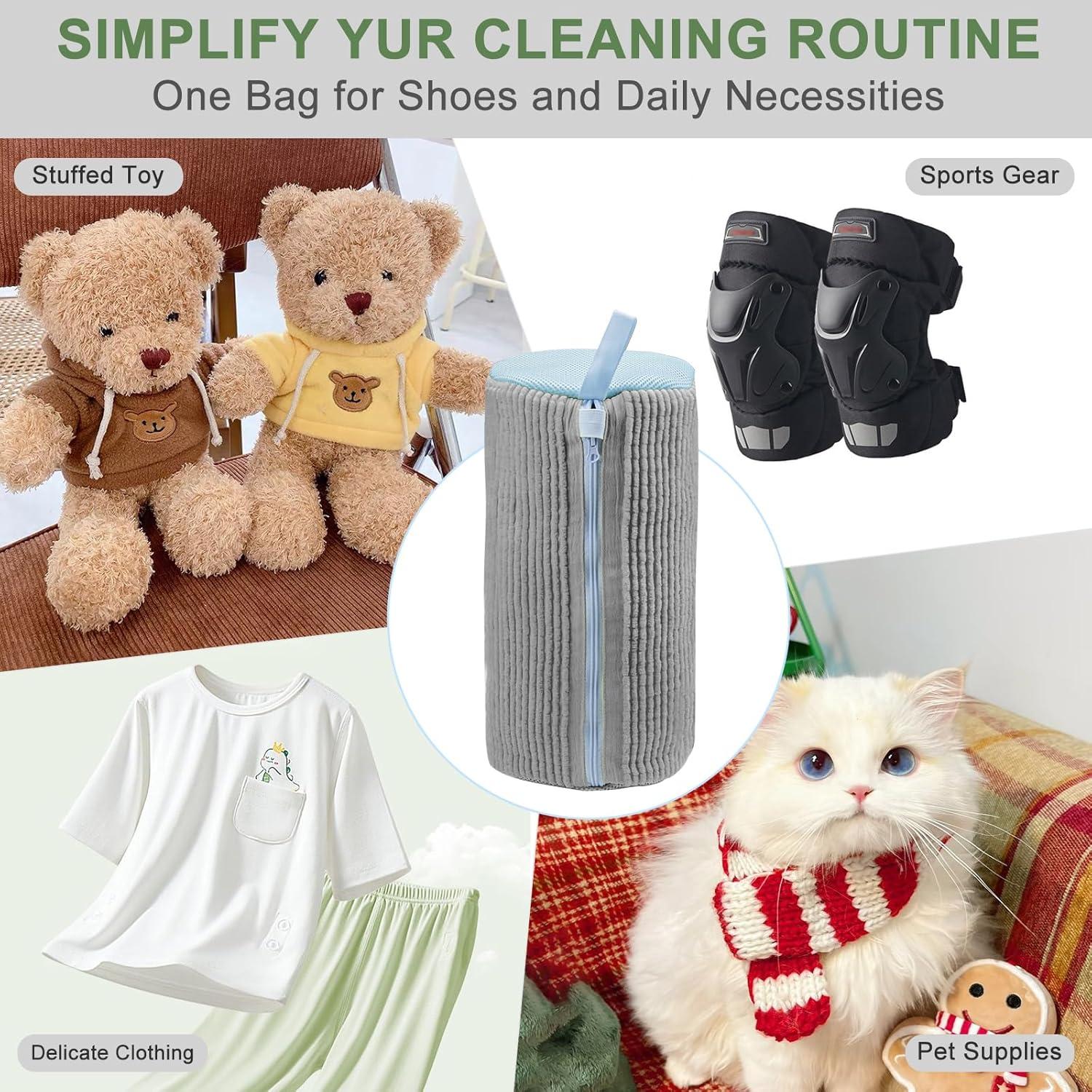 Bolsa de Lavado de Zapatos Aileway 2Pcs Gris 39x19cm