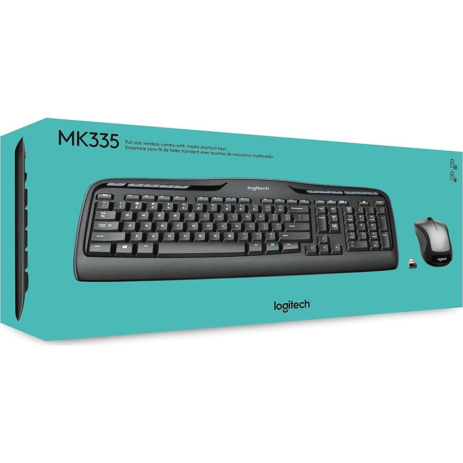 Combo Inalámbrico Teclado y Ratón Logitech MK335 - Negro/Plata