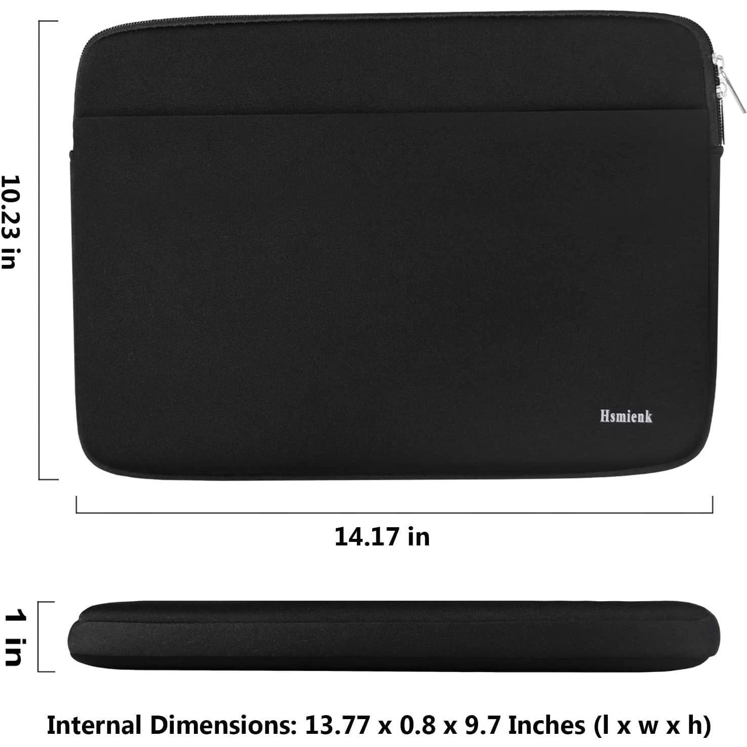 Funda Protectora para Laptop 13.3" Hsmienk Negra con Bolsillo