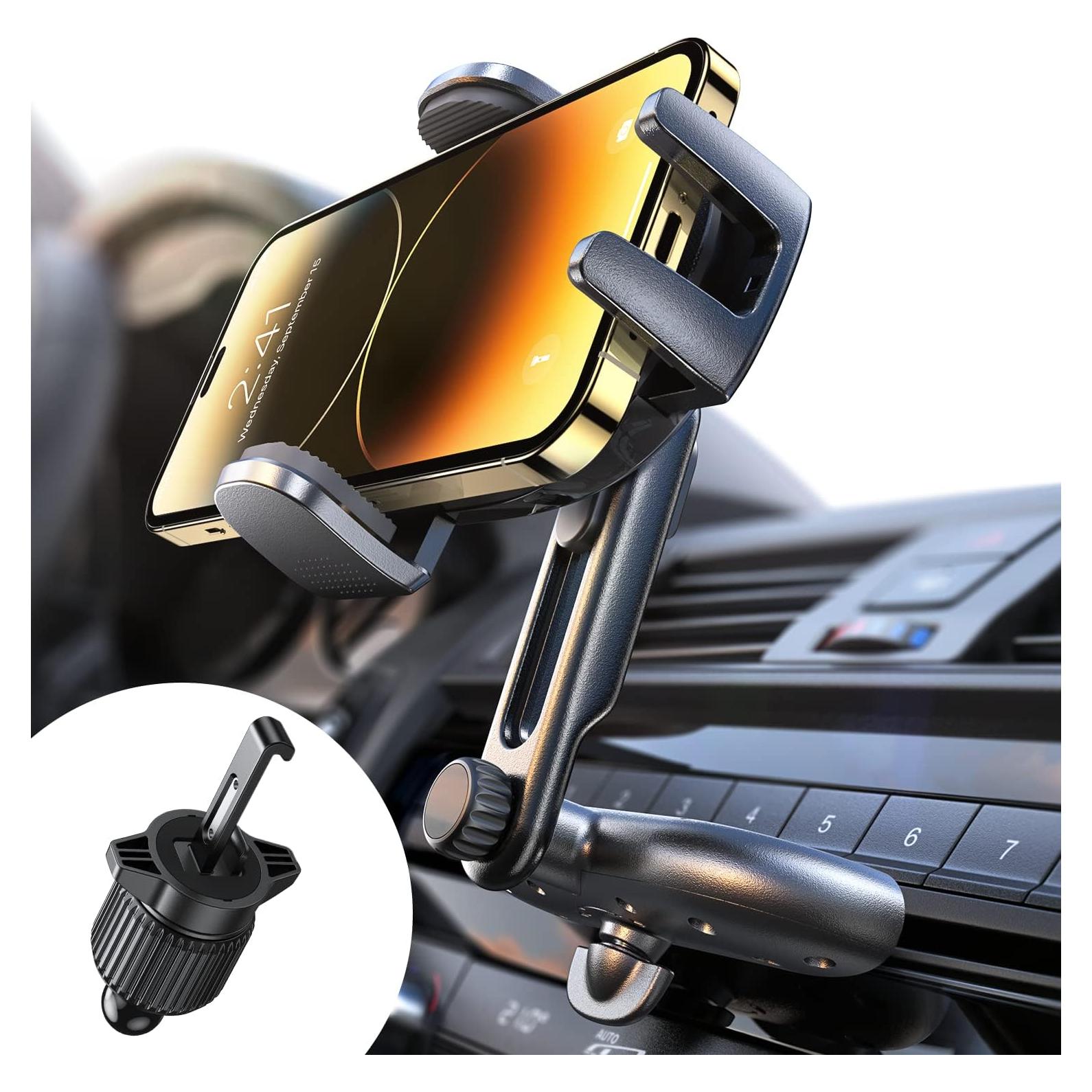 Soporte para Teléfono CD LISEN Ajustable para Coche - Negro