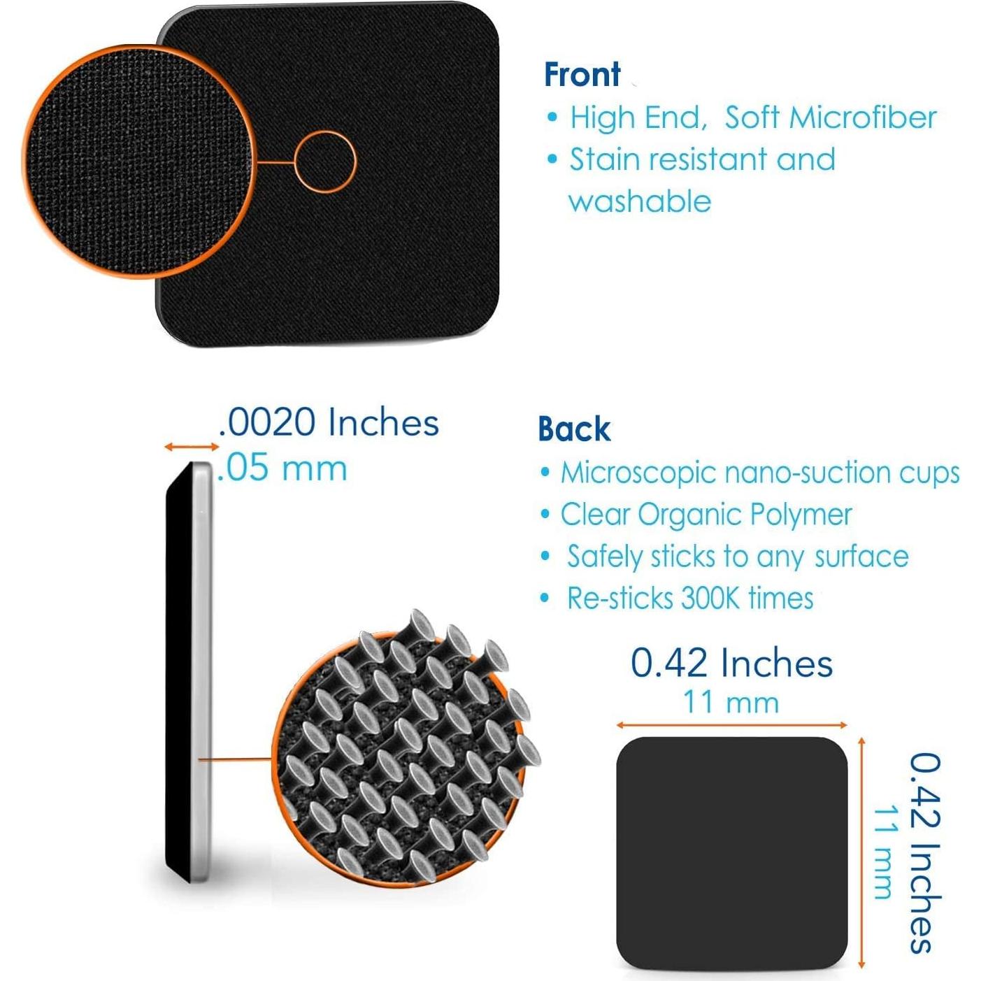 Cubierta de Webcam Colampra 1010 - Paquete de 6, Negro