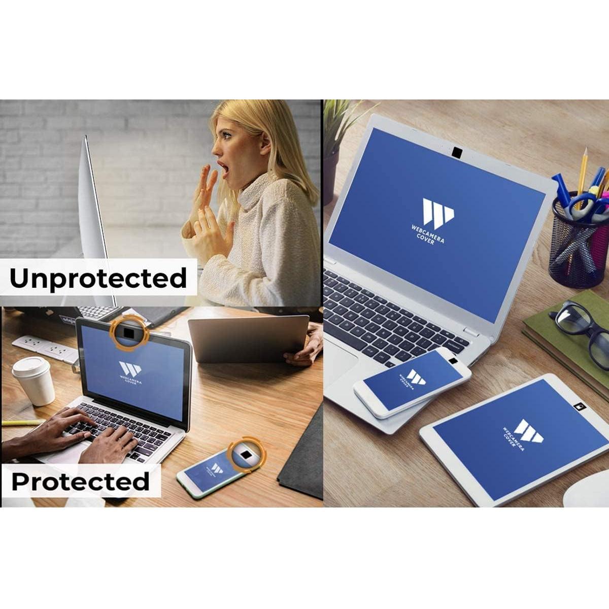 Cubierta de Webcam Colampra 1010 - Paquete de 6, Negro