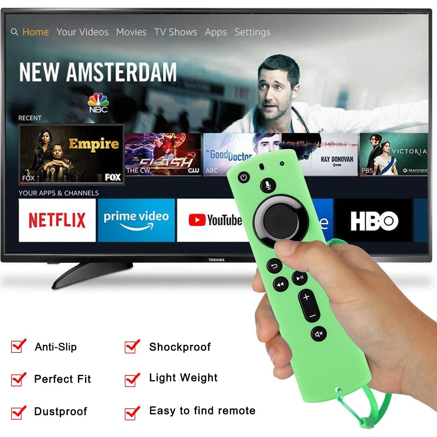 Funda de Silicona Pinowu para Control Remoto Fire TV Stick 4K