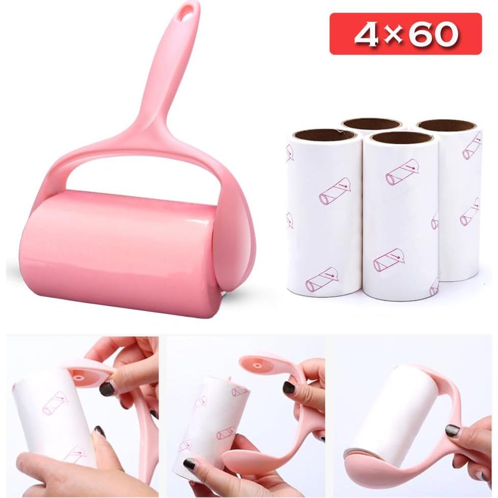 Rodillo Adhesivo YQMAJIM para Pelo de Mascotas con 4 Recargas