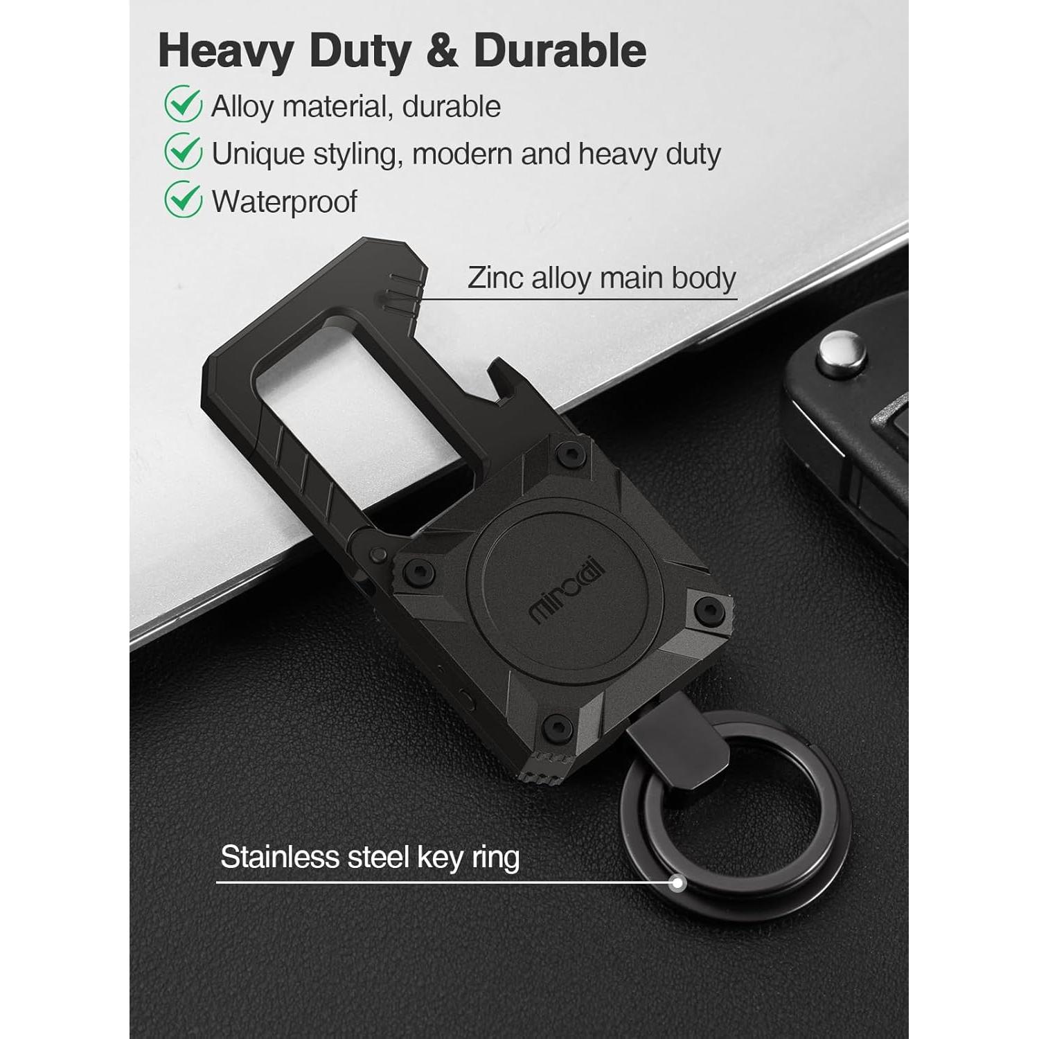 Llavero Inteligente Miroddi con Rastreador Apple Find My Negro