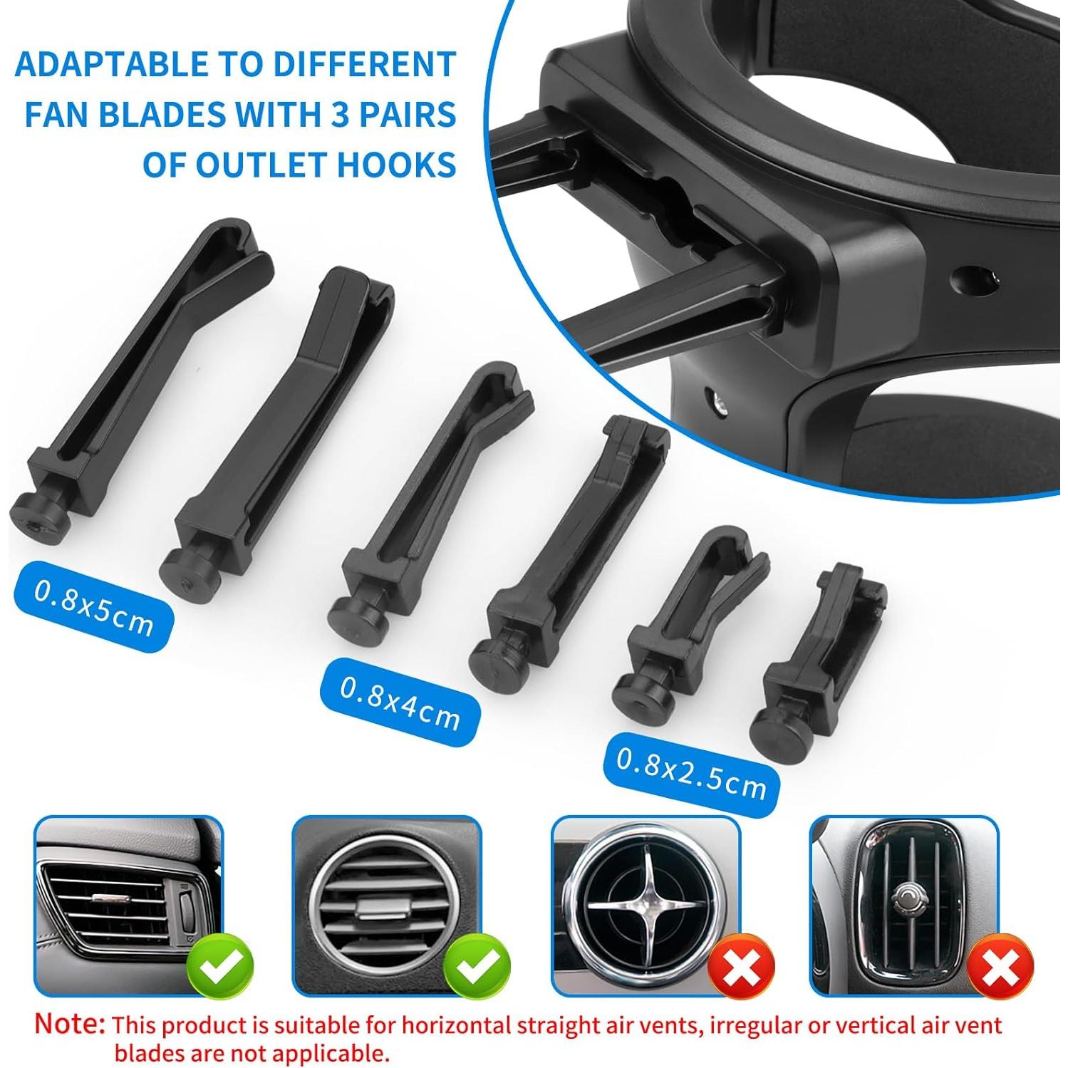 Soporte para Tazas de Auto QIIYCCE B1101 Ajustable 7.62 cm