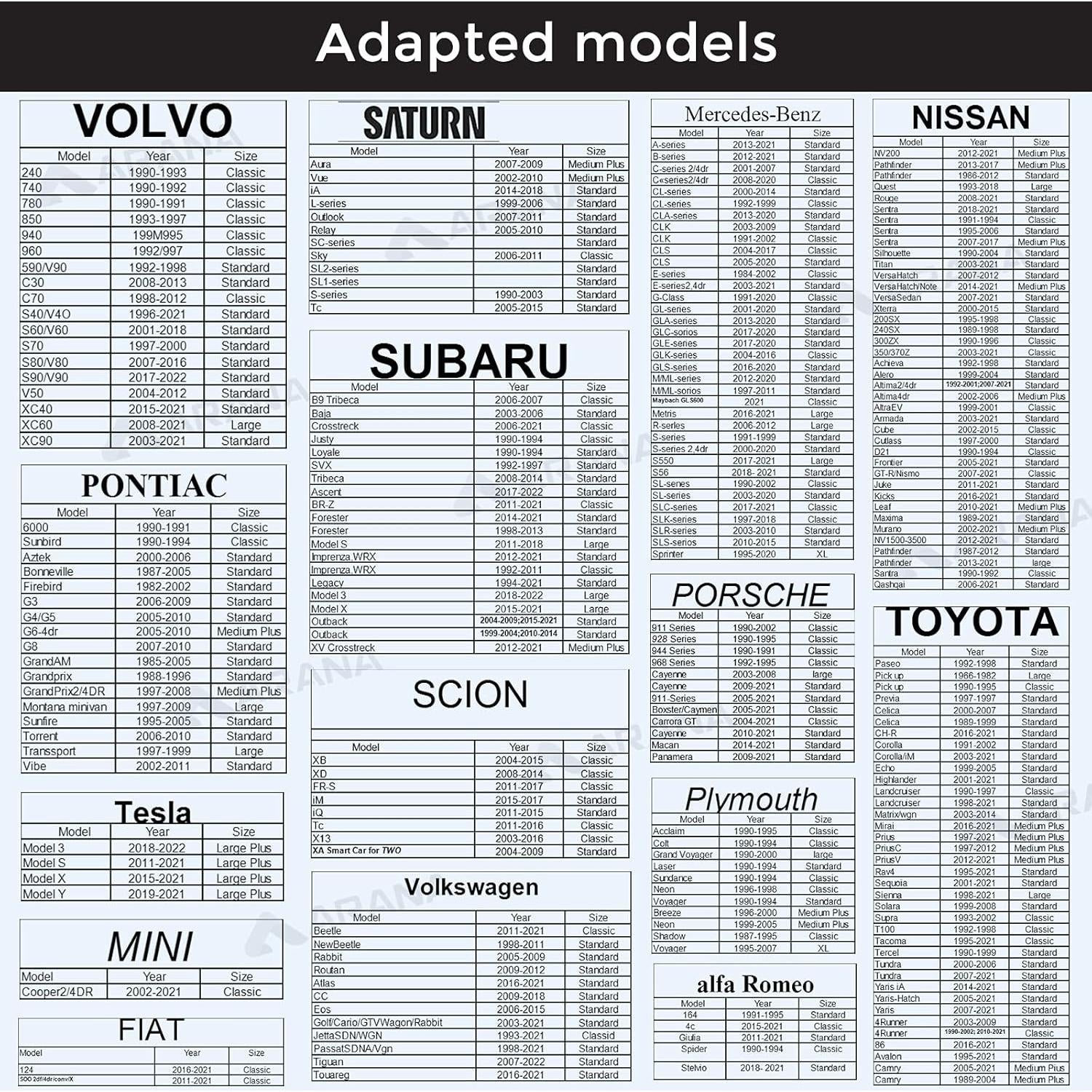 Protector Solar para Parabrisas ARANA 150x74 cm Ajustable UV