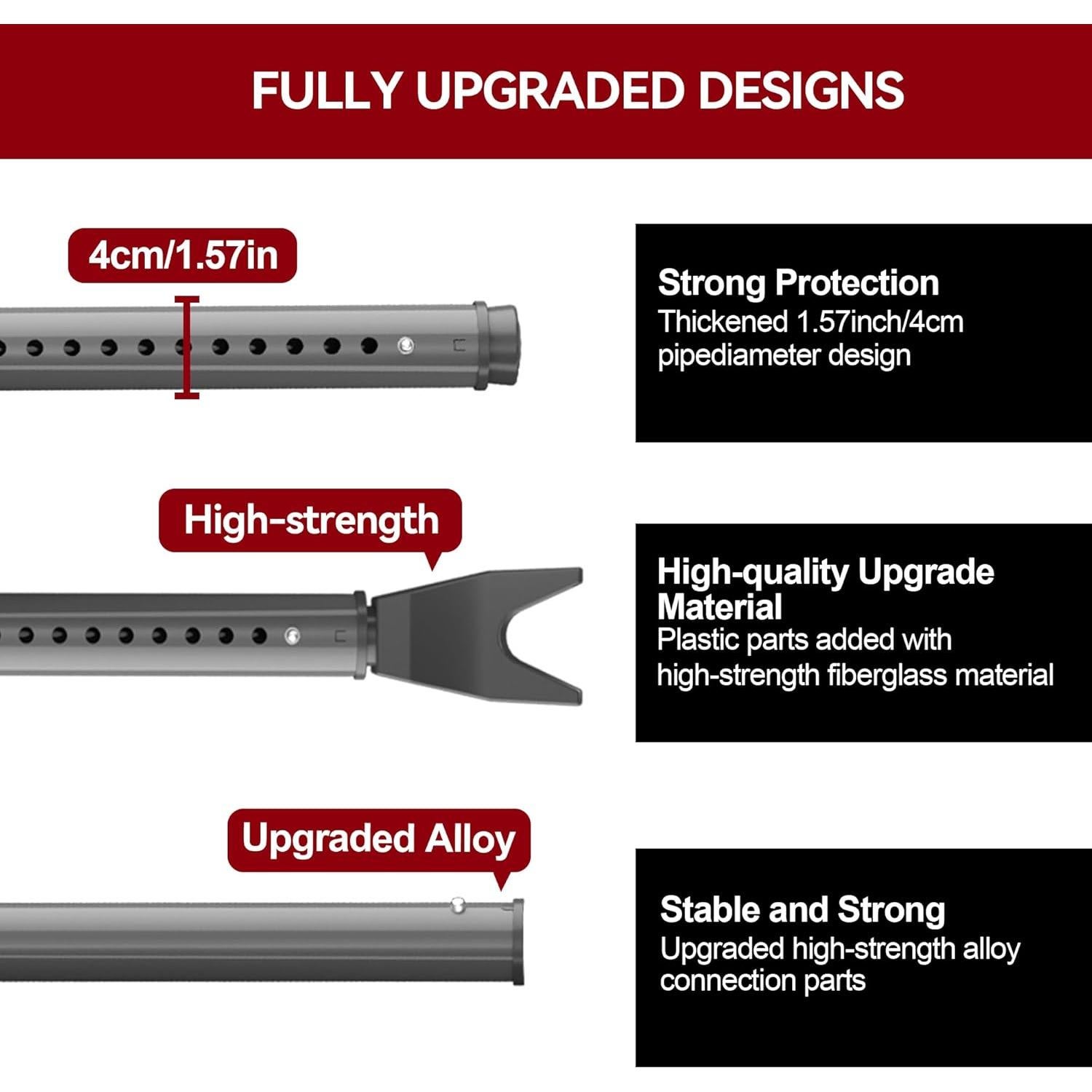Barra de Seguridad para Puerta AceMining Ajustable 53-117 cm Gris