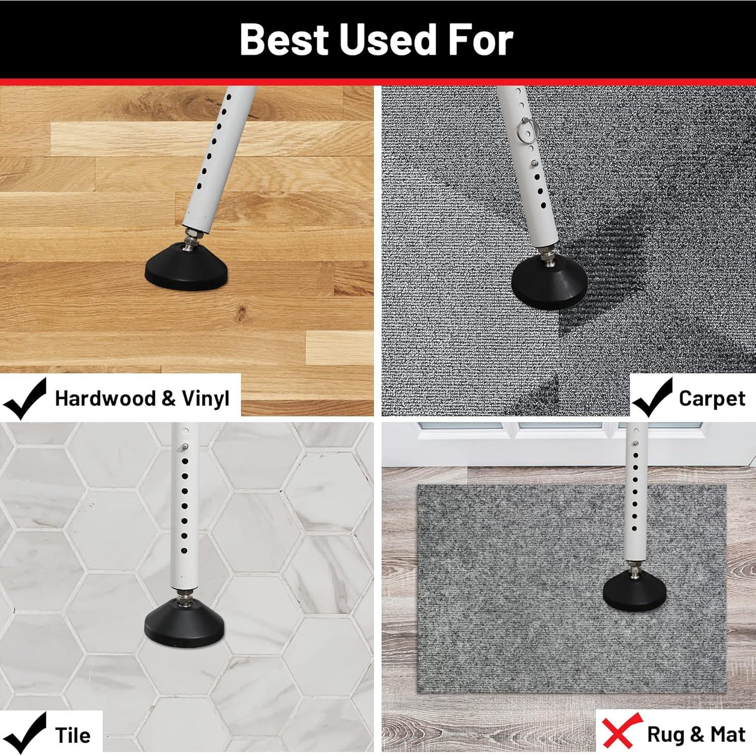 Barra de Seguridad Ajustable Keplrend para Puertas 73.7-114.3 cm