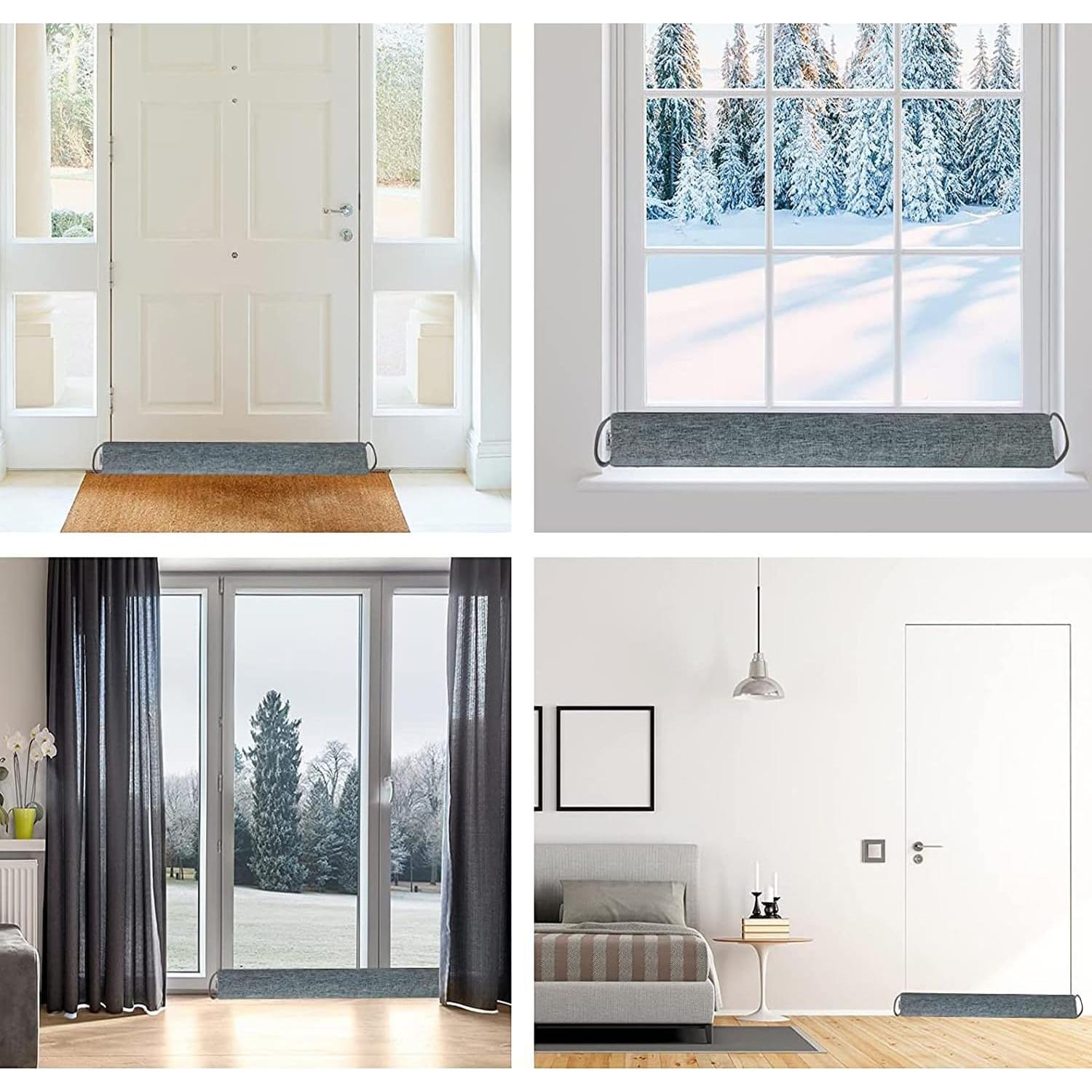 Tapón de Corrientes de Aire Hibate 91cm Gris - Bloqueador Eficaz