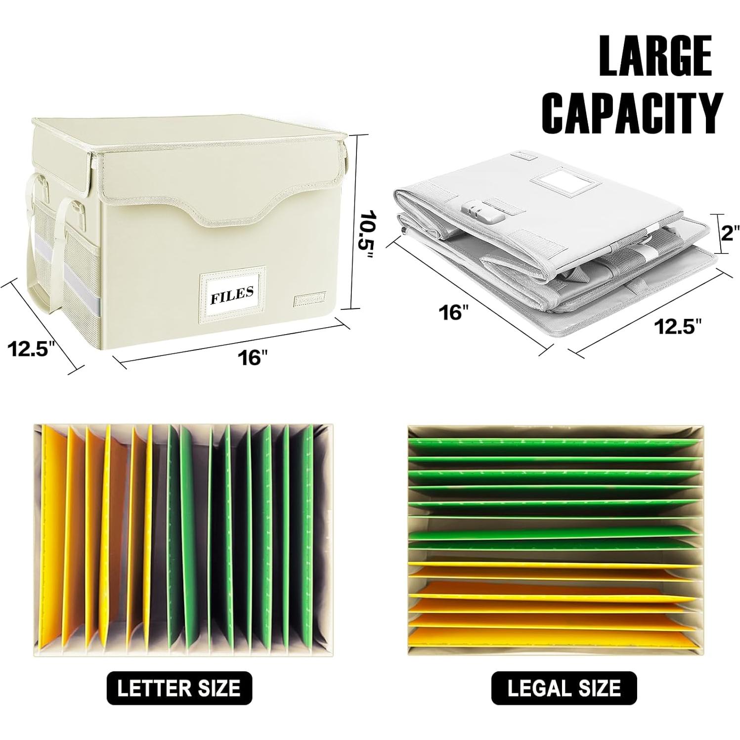 Caja de Documentos a Prueba de Fuego DocSafe Beige 40.6x31.8cm