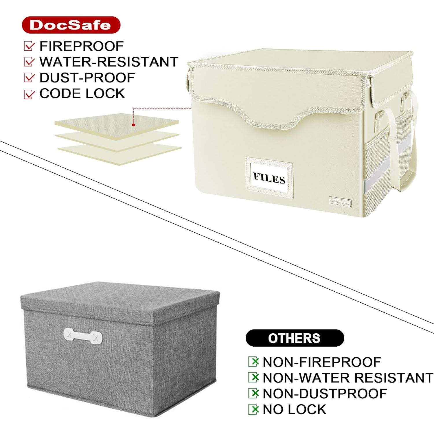 Caja de Documentos a Prueba de Fuego DocSafe Beige 40.6x31.8cm