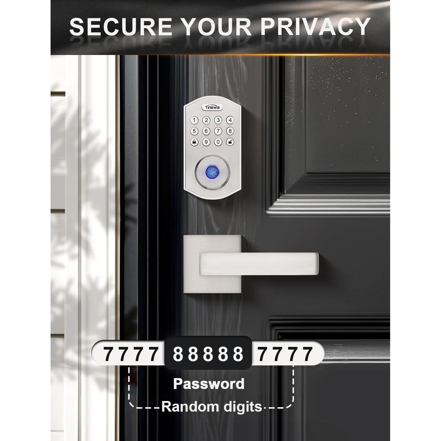 Cerradura de puerta Tinewa sin llave con manijas redondas